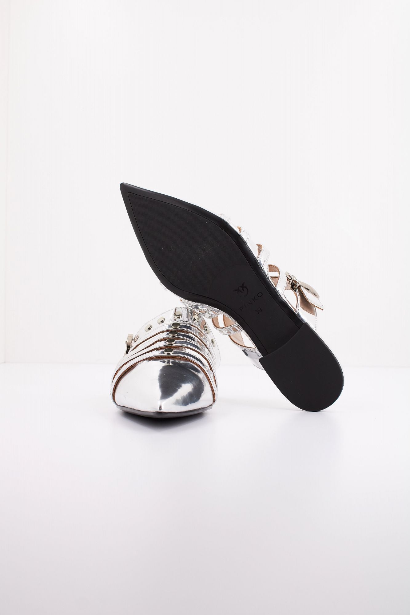 PINKO E003 GIANIRA 17 SABOT en color PLATA (5)