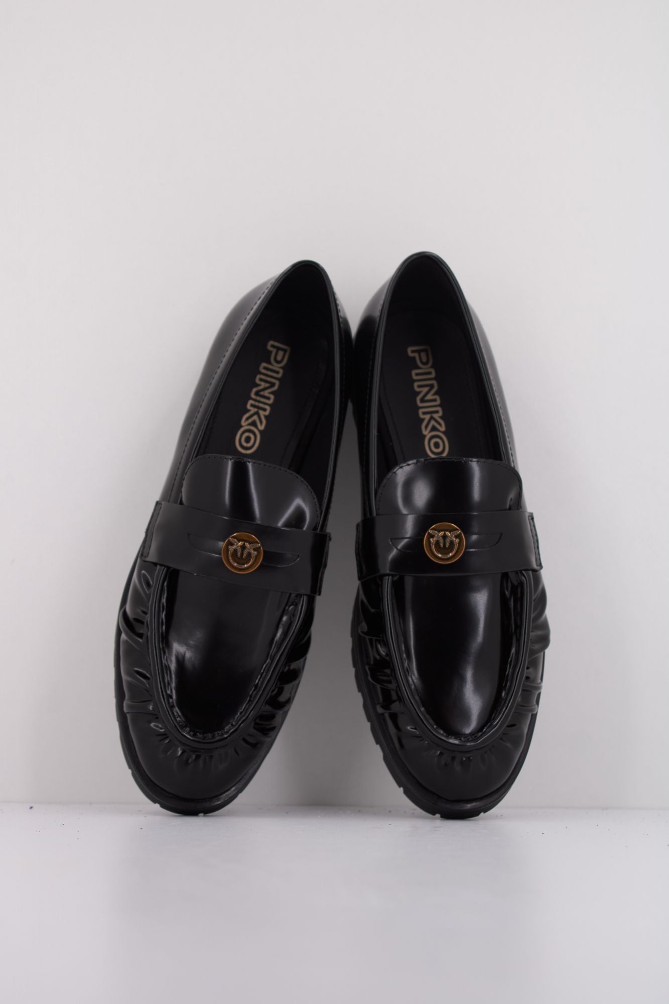 PINKO MOCASSINO BOX CALF en color NEGRO (2)