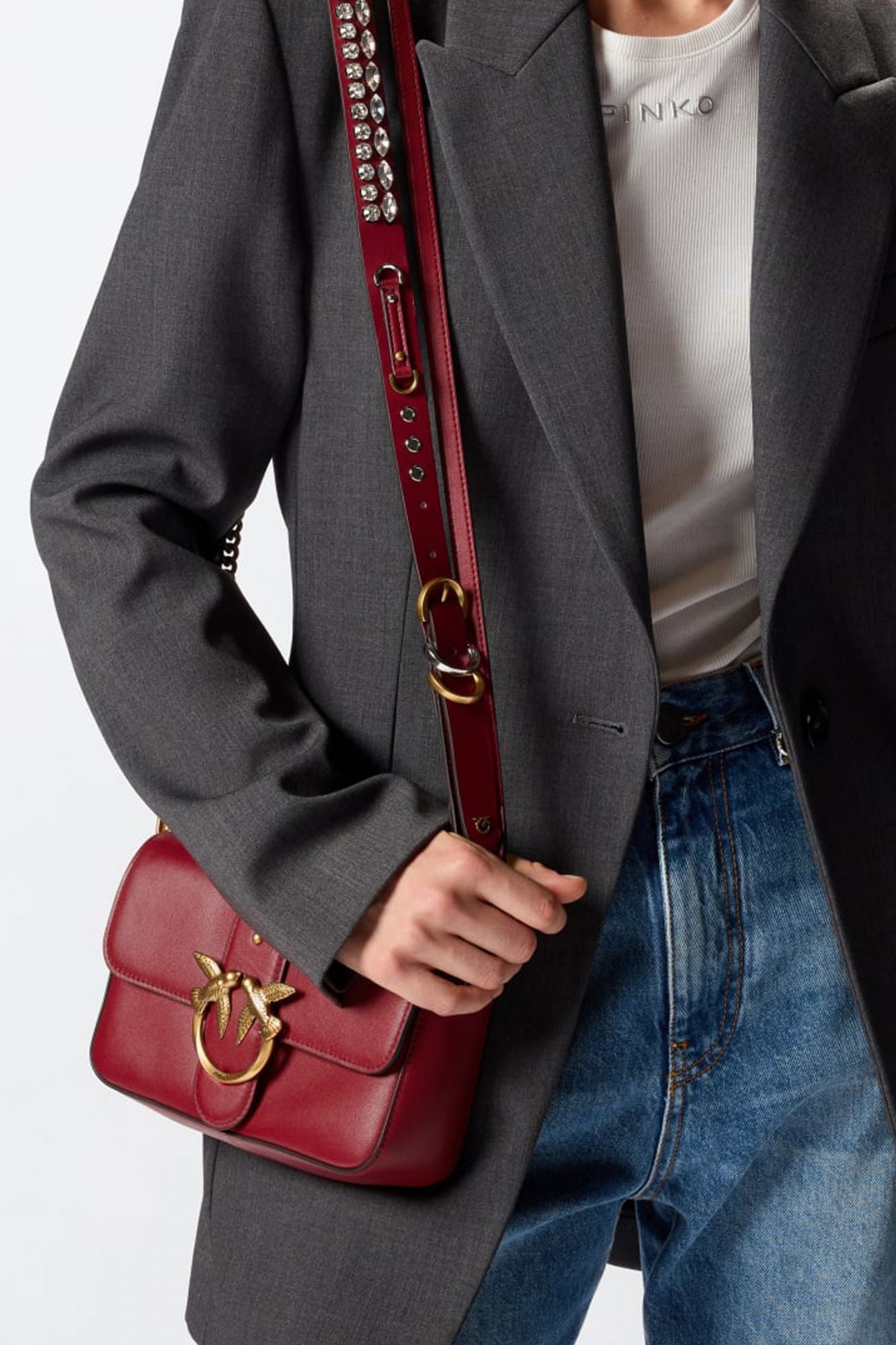 PINKO LOVE ONE MINI SLOUCHY en color ROJO (4)