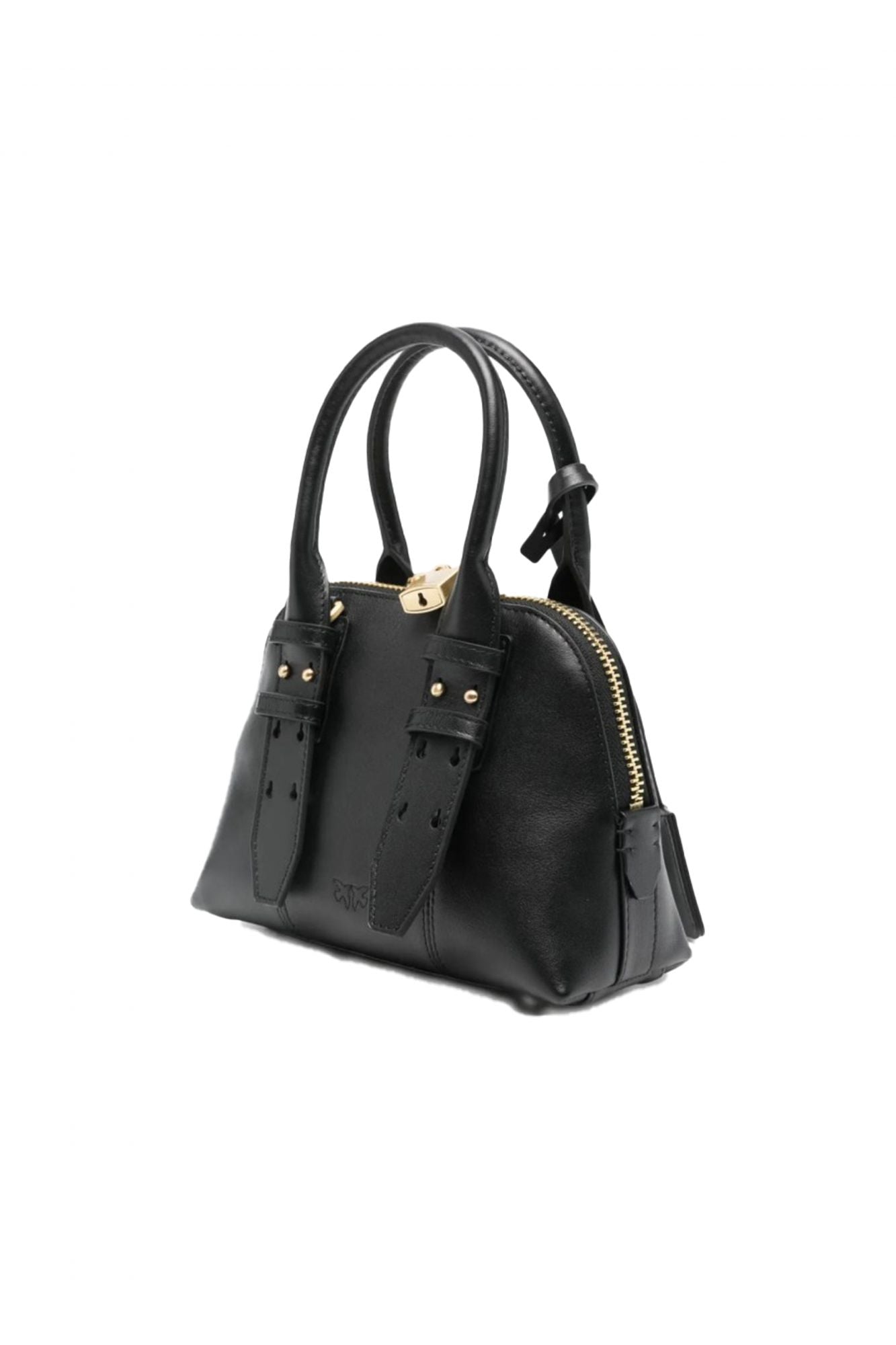 PINKO A0QO BOWLING BAG ZIP MINI VI en color NEGRO (2)