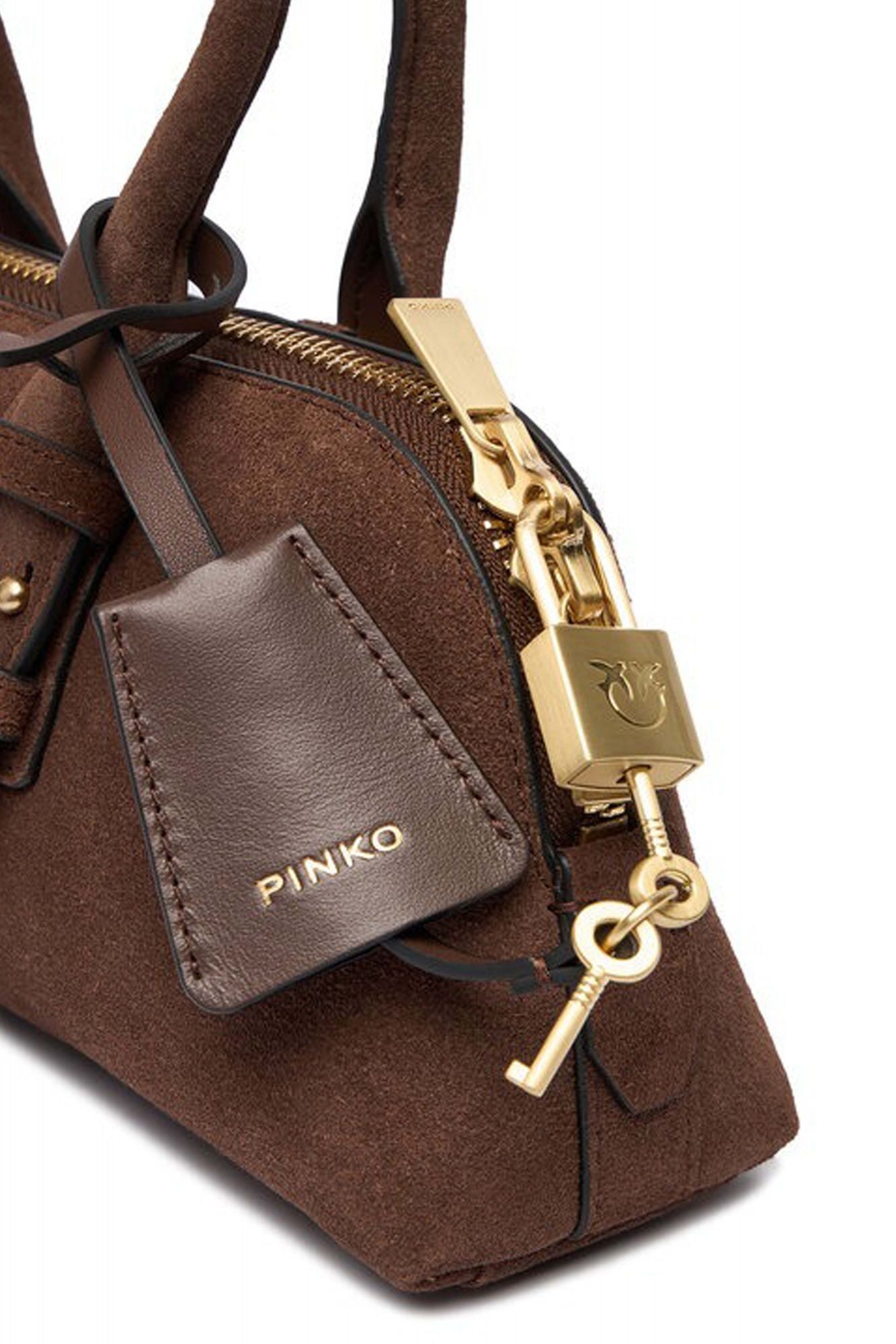 PINKO BOWLING BAG BAGUETTE SU en color MARRON (5)
