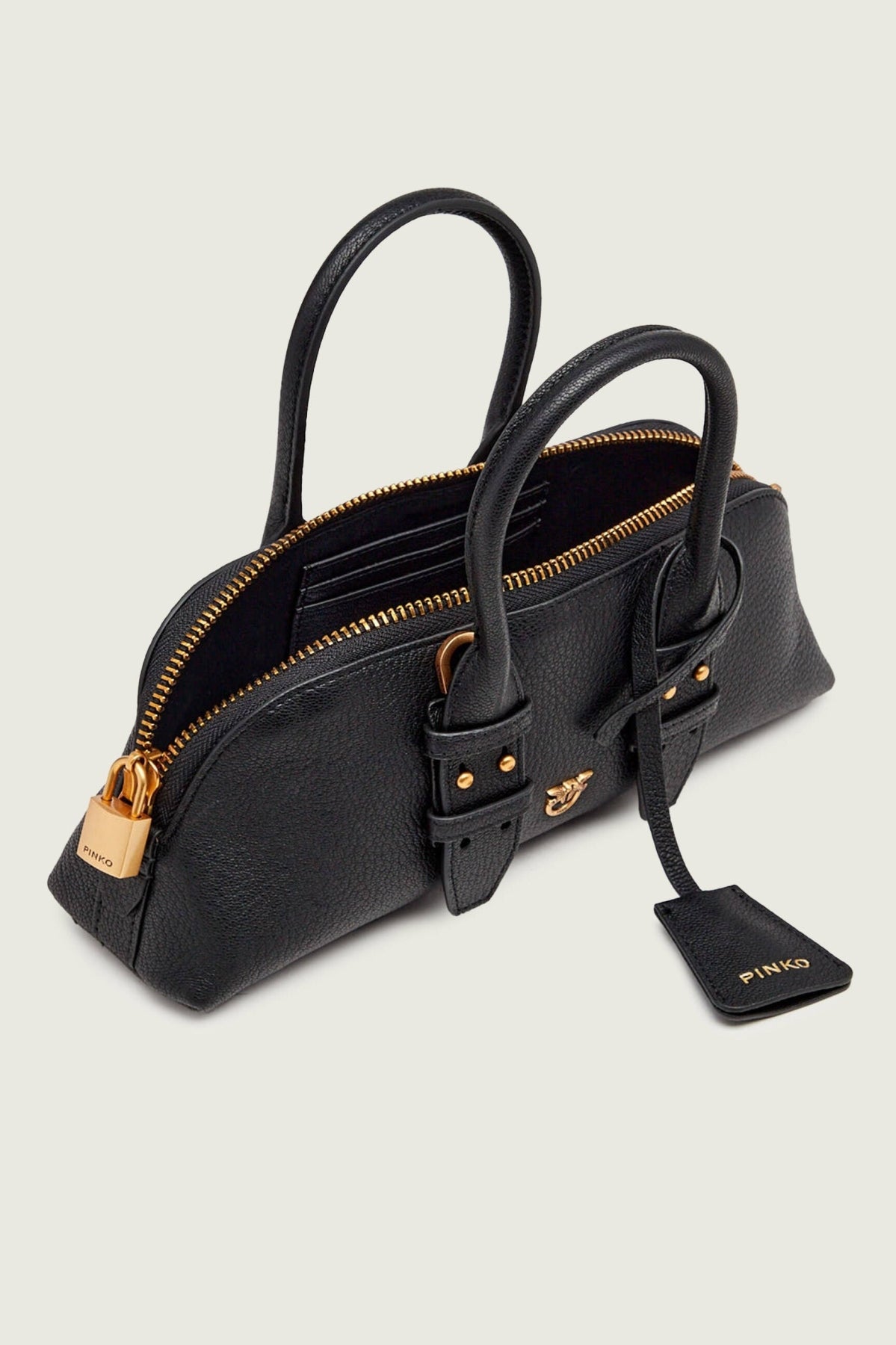 PINKO 105334 A3CX BOWLING BAG HORIZONTAL en color NEGRO (4)