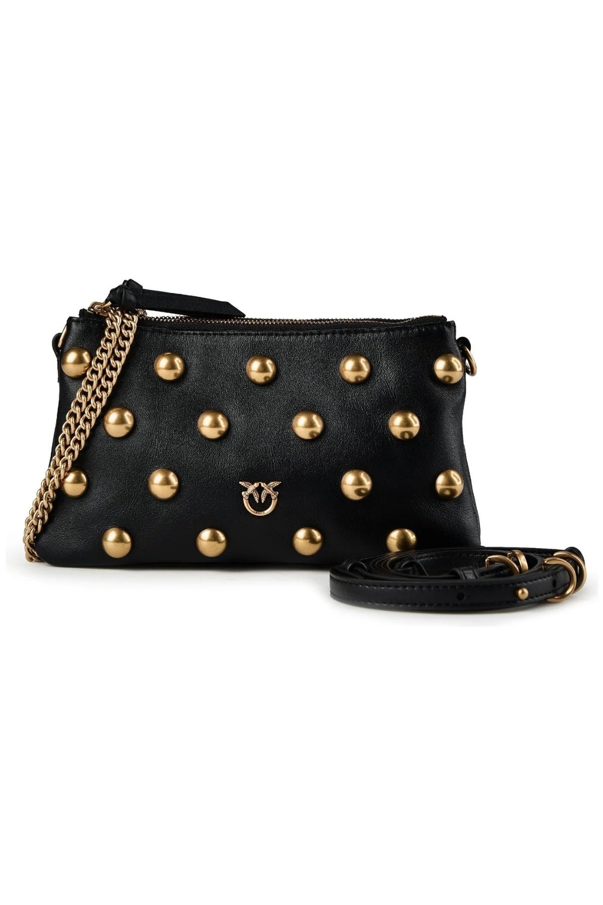 PINKO 107020 A0QO DOUBLE MINI FULL STUDS en color NEGRO (1)