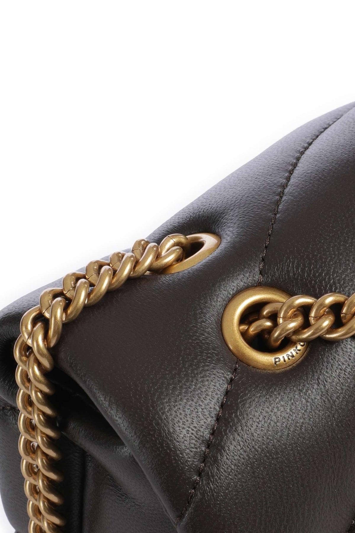 PINKO 107058 A0F2 PUFF MINI NEW BUCKLE SH en color MARRON (5)