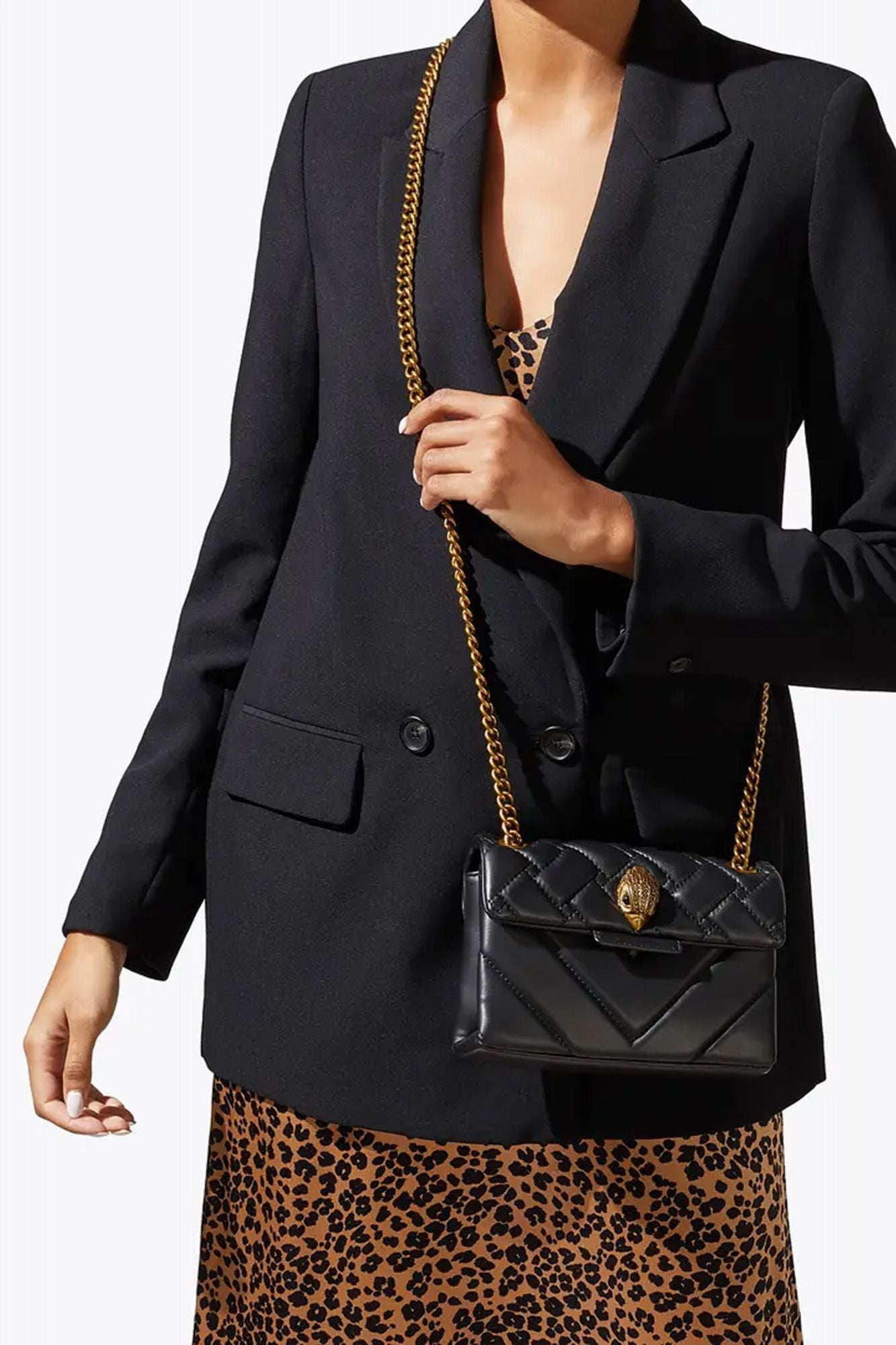 KURT GEIGER LONDON  MINI KENSINGTON X BAG en color NEGRO (2)