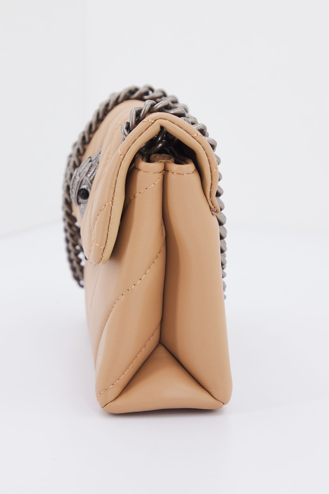 KURT GEIGER LONDON MINI KENSINGTON X BAG en color MARRON CLARO (3)