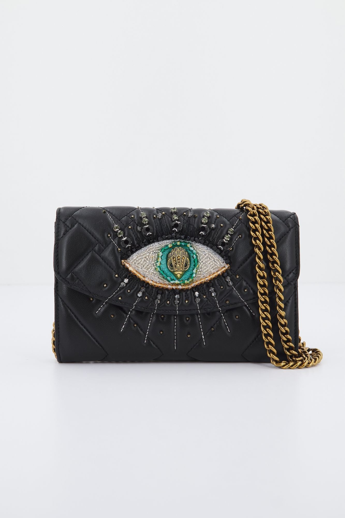 KURT GEIGER LONDON  KENSINGTON CH WALLET EY en color NEGRO (1)