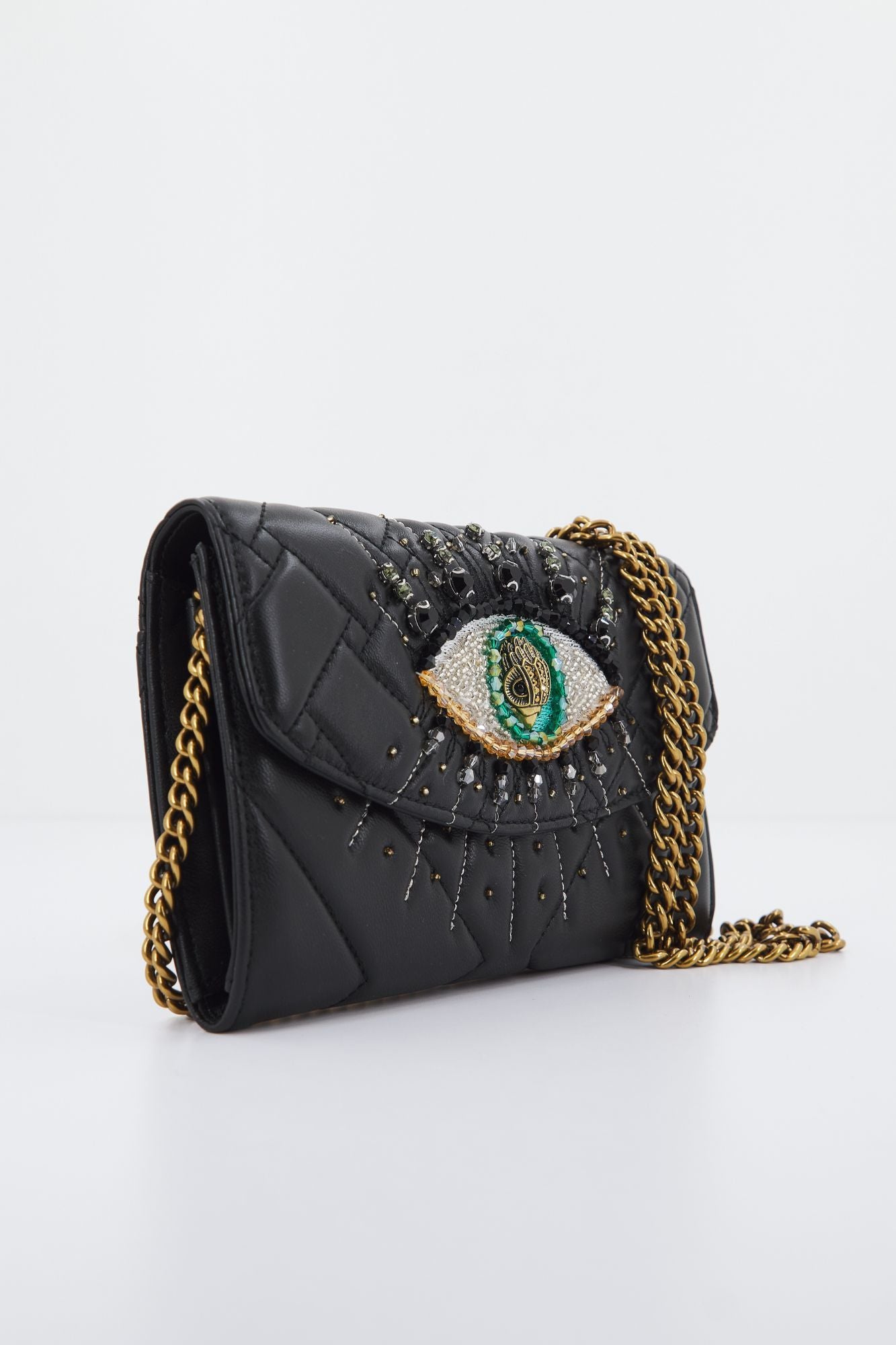 KURT GEIGER LONDON  KENSINGTON CH WALLET EY en color NEGRO (2)