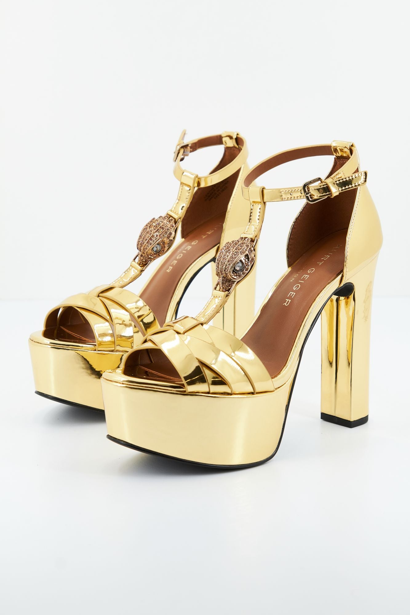 KURT GEIGER LONDON HAMPTON HIGH PLATFOR en color ORO (3)