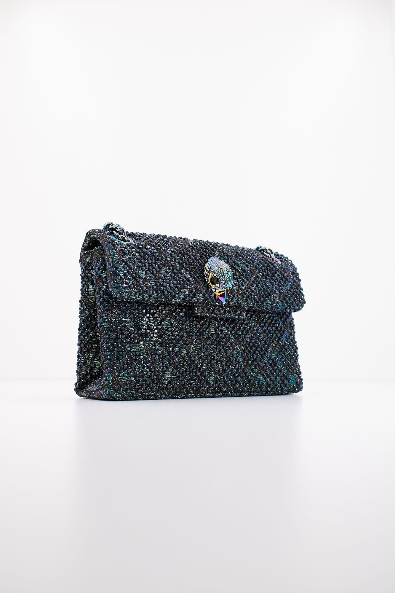 KURT GEIGER LONDON FABRIC MINI KENSINGTON en color VERDE (2)