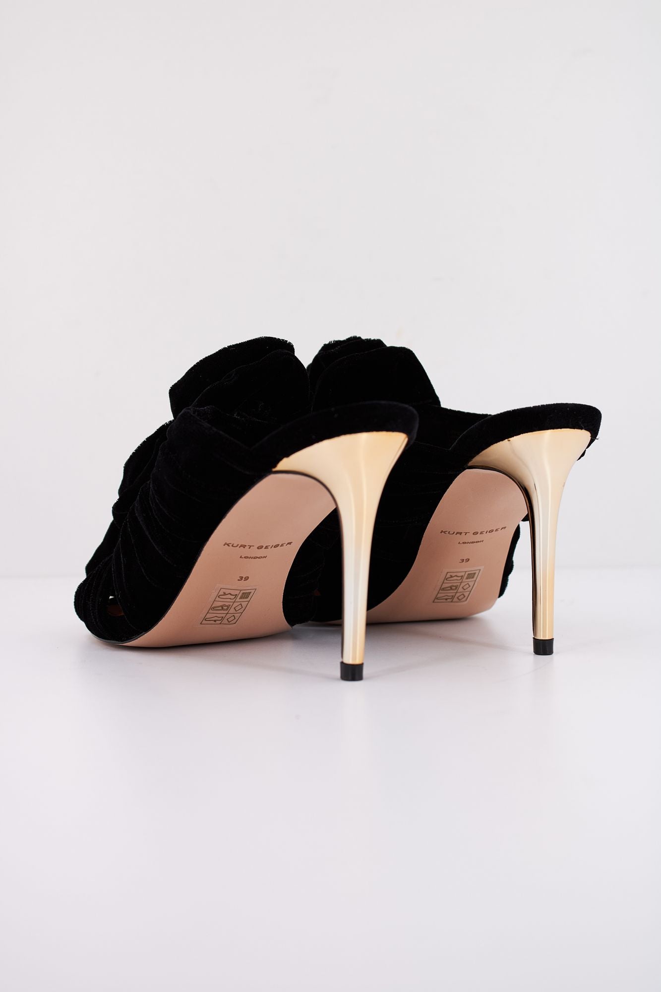 KURT GEIGER LONDON  BLOOM MULE en color NEGRO (4)