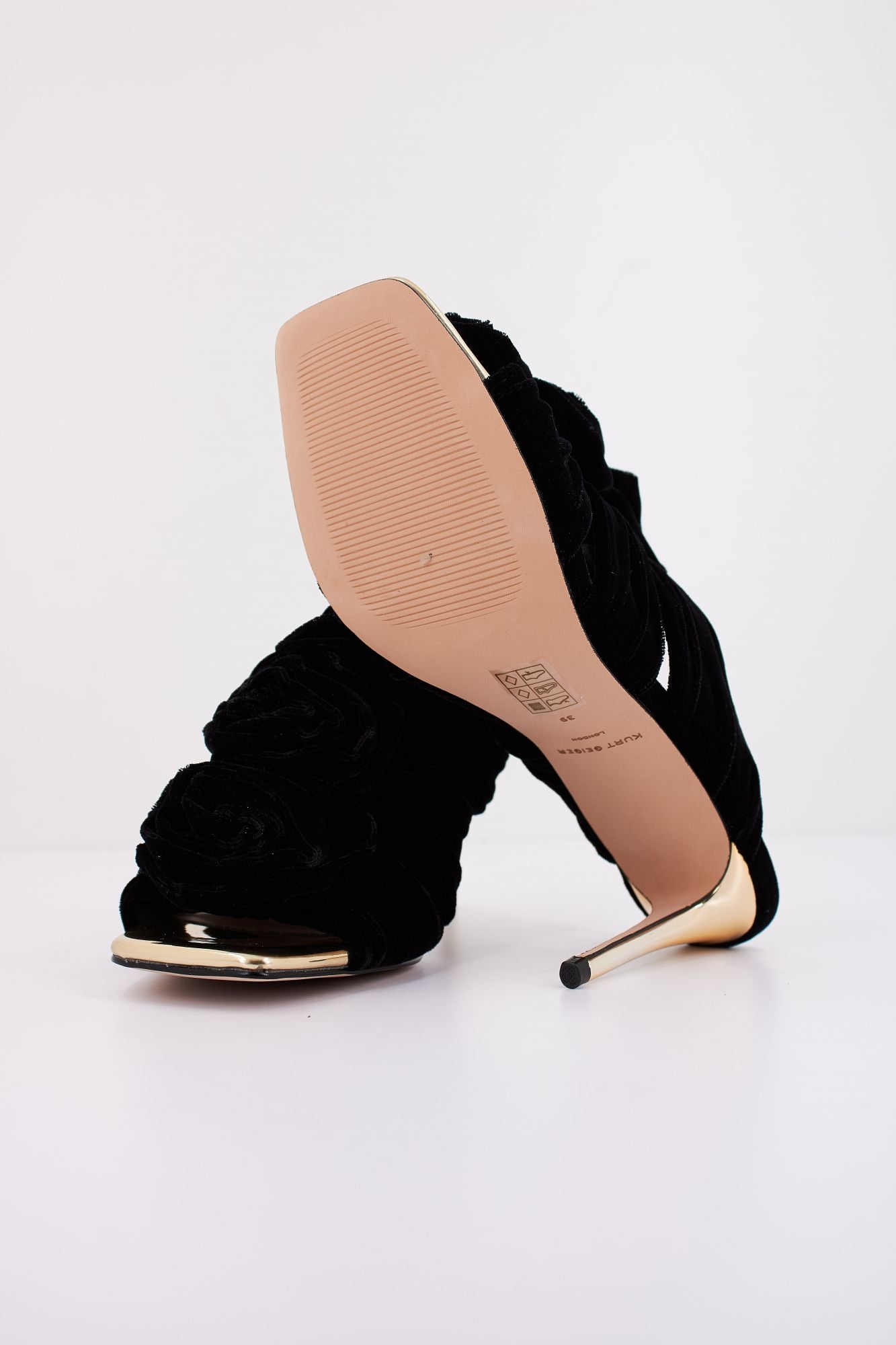 KURT GEIGER LONDON  BLOOM MULE en color NEGRO (5)