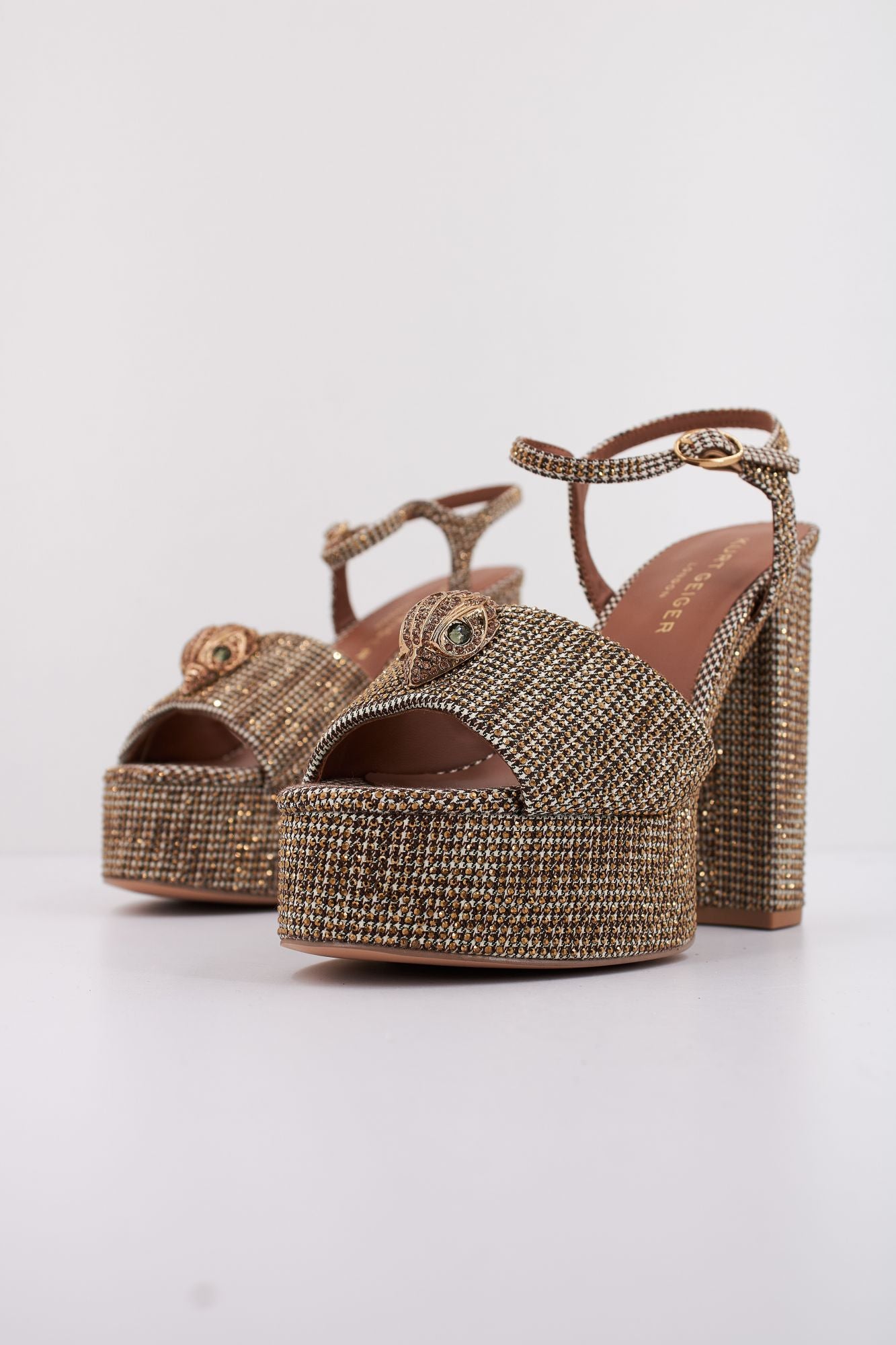 KURT GEIGER LONDON KENSINGTON PLATFORM SDL en color ORO (2)