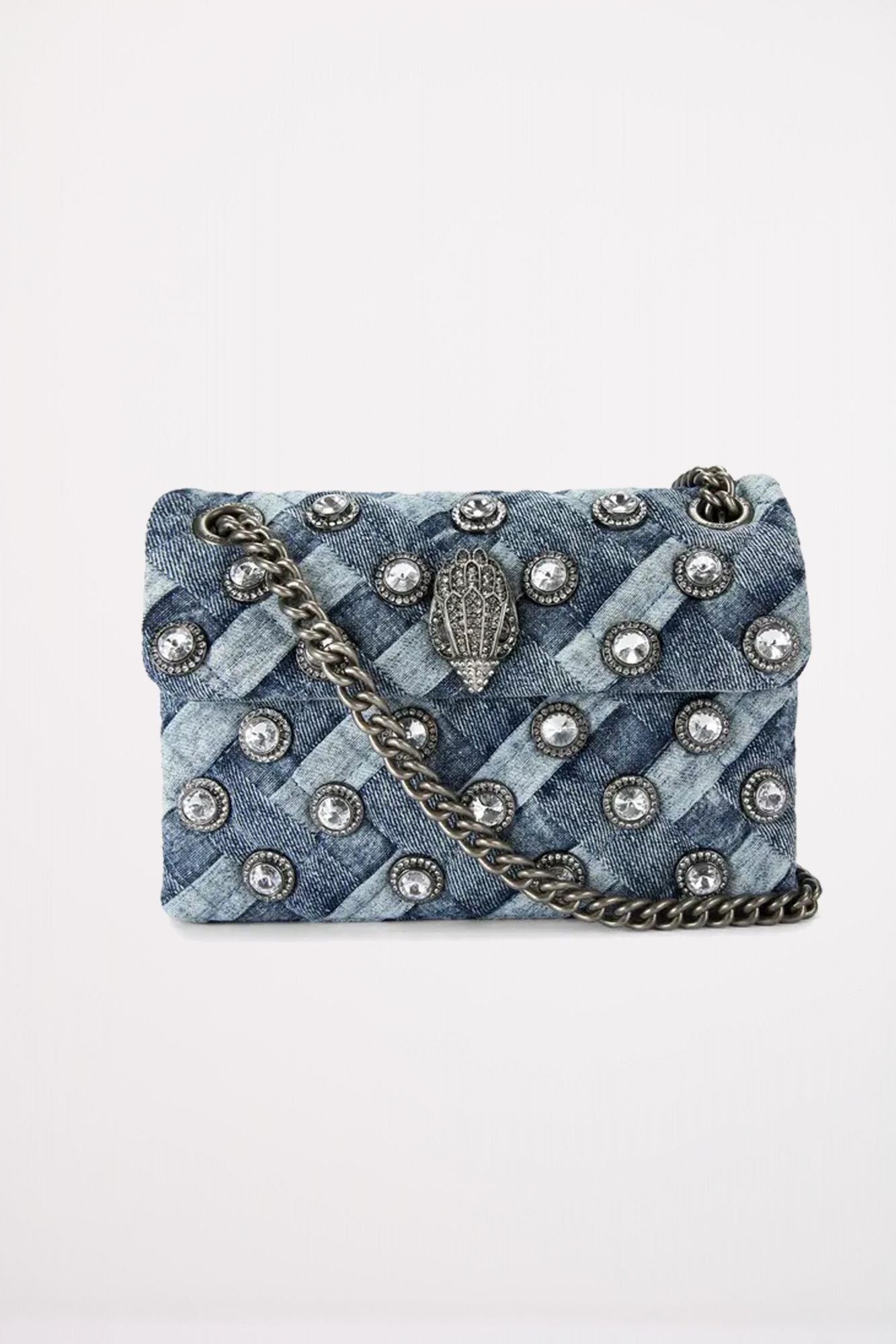 KURT GEIGER LONDON CRYSTALS MINI KENSINGTON en color AZUL (1)