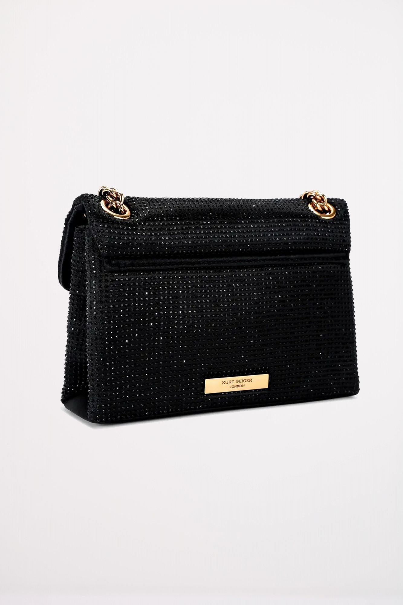 KURT GEIGER LONDON FABRIC MINI KENSINGTON en color NEGRO (3)