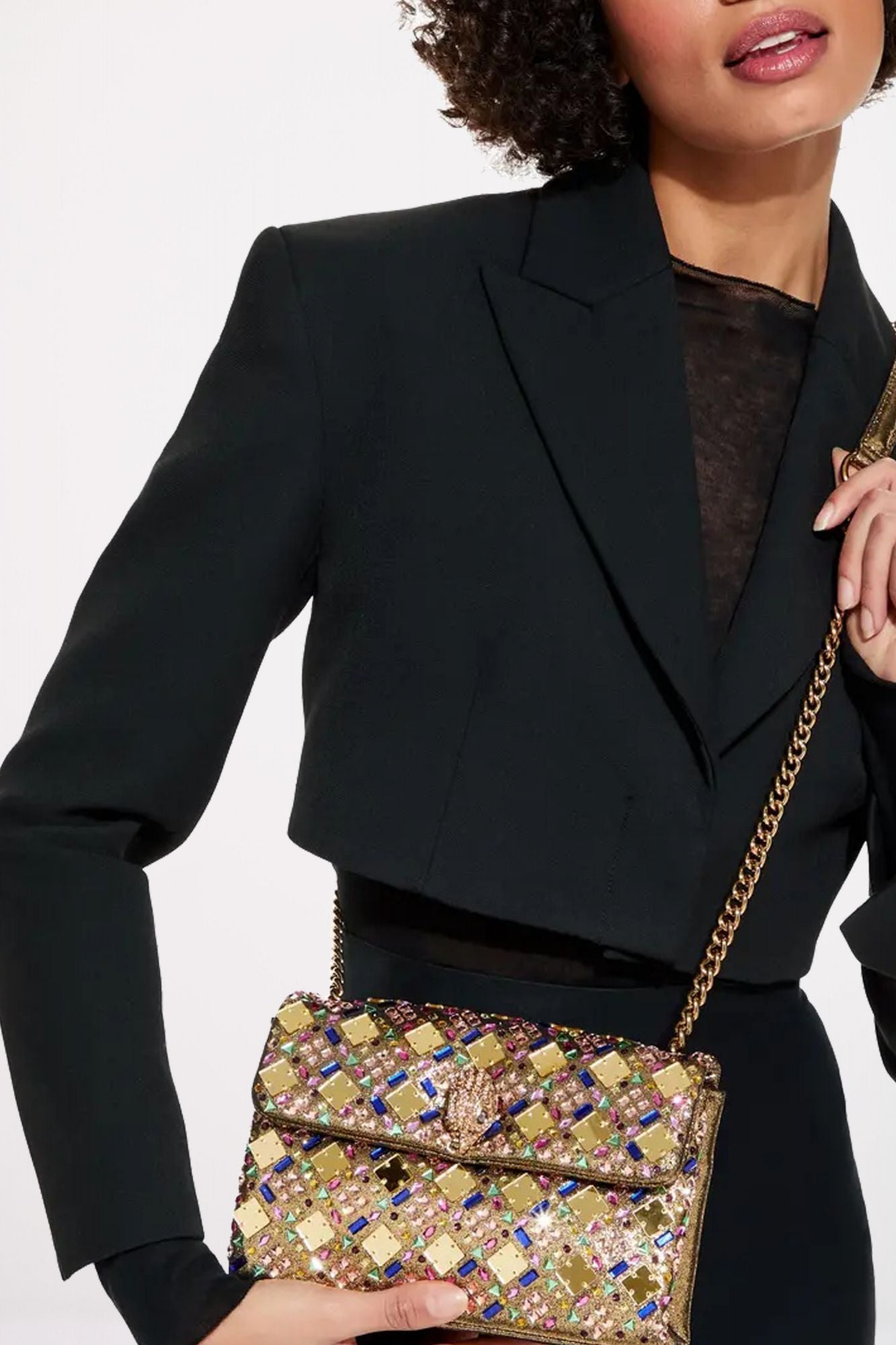 KURT GEIGER LONDON MD KENSINGTON BAG en color ORO (4)