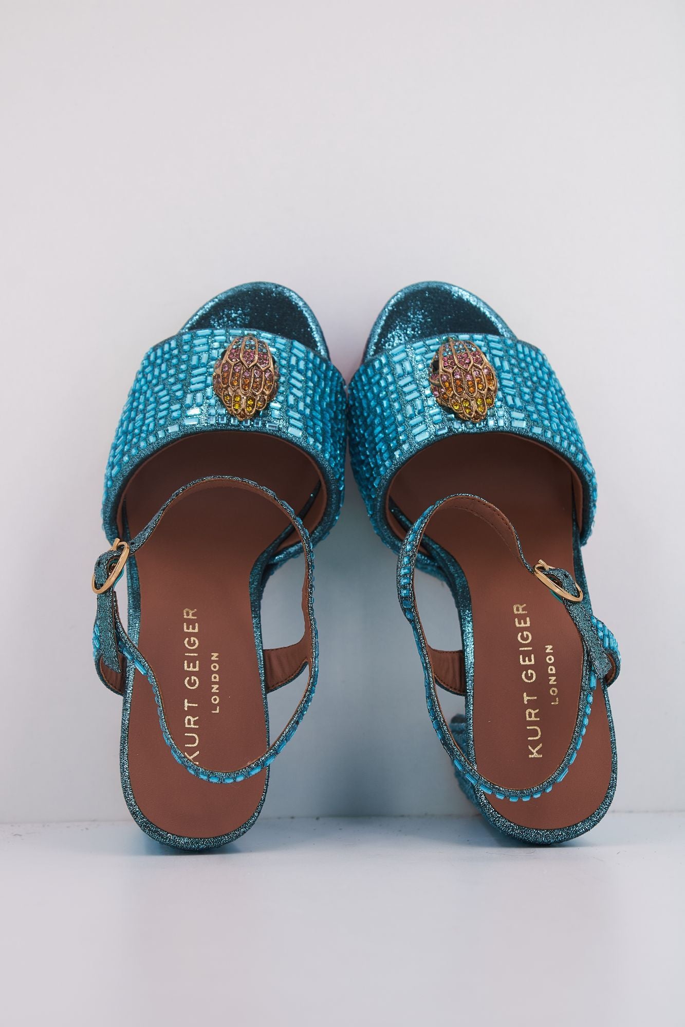 KURT GEIGER LONDON KENSINGTON PLATFORM SDL en color AZUL (3)
