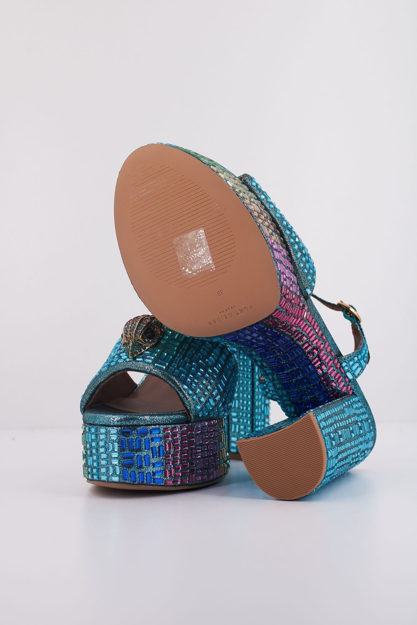 KURT GEIGER LONDON KENSINGTON PLATFORM SDL en color AZUL (5)