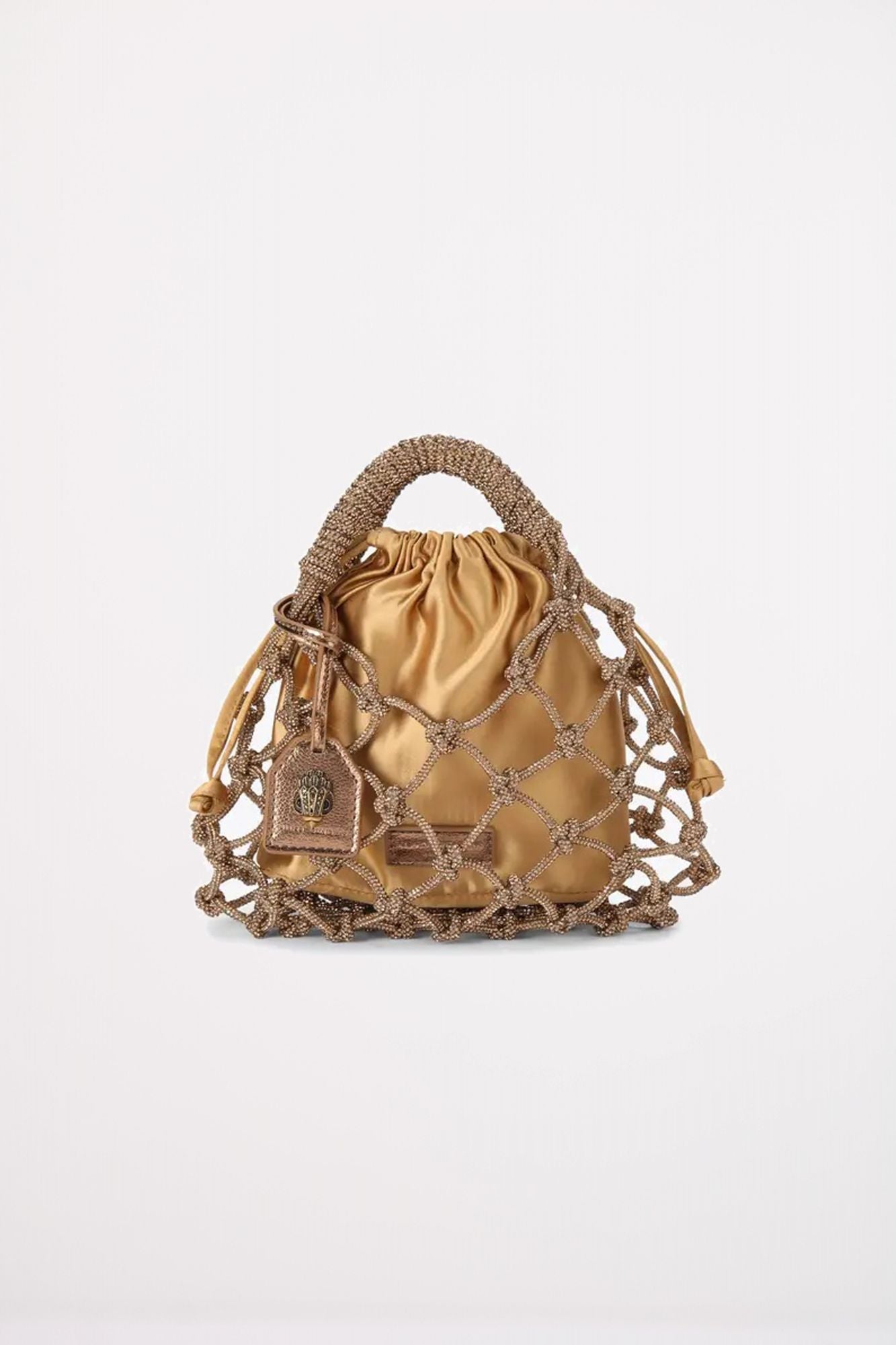 KURT GEIGER LONDON MACRAME CRYSTAL BAG en color BRONCE (1)