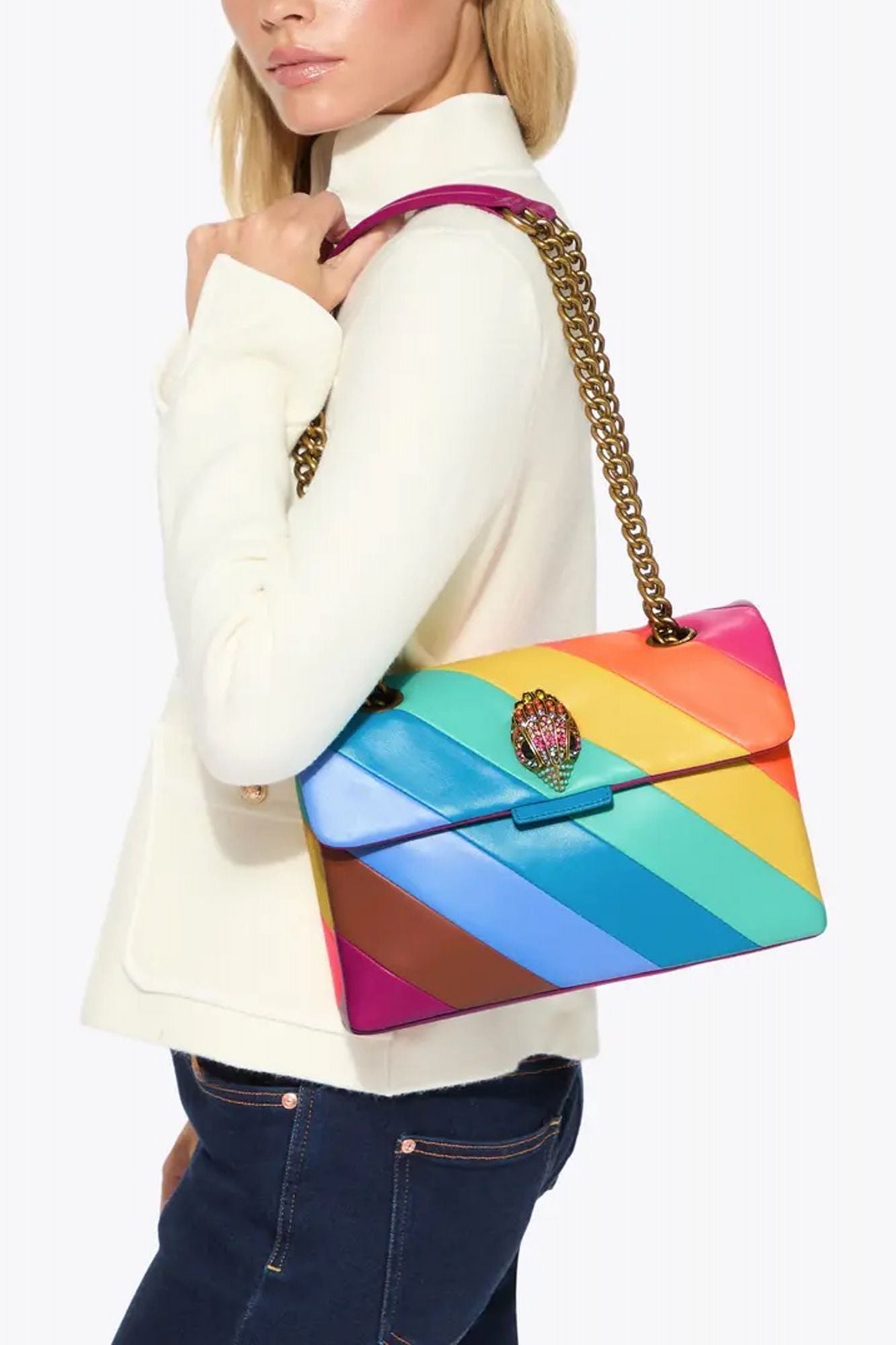 KURT GEIGER LONDON  LEATHER KENSINGTON BAG en color MULTICOLOR (4)
