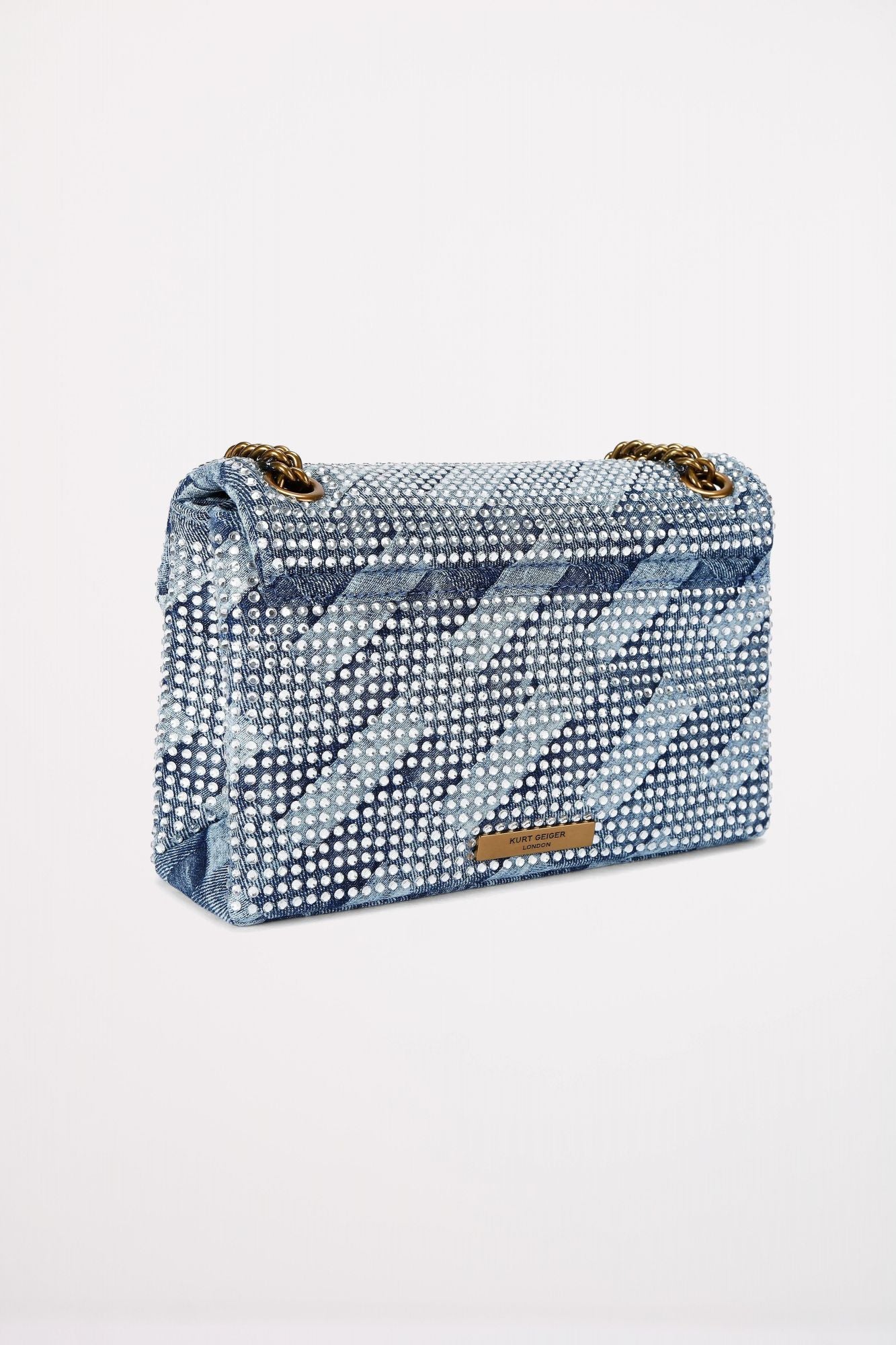 KURT GEIGER LONDON FABRIC MD KENSINGTON en color AZUL (2)