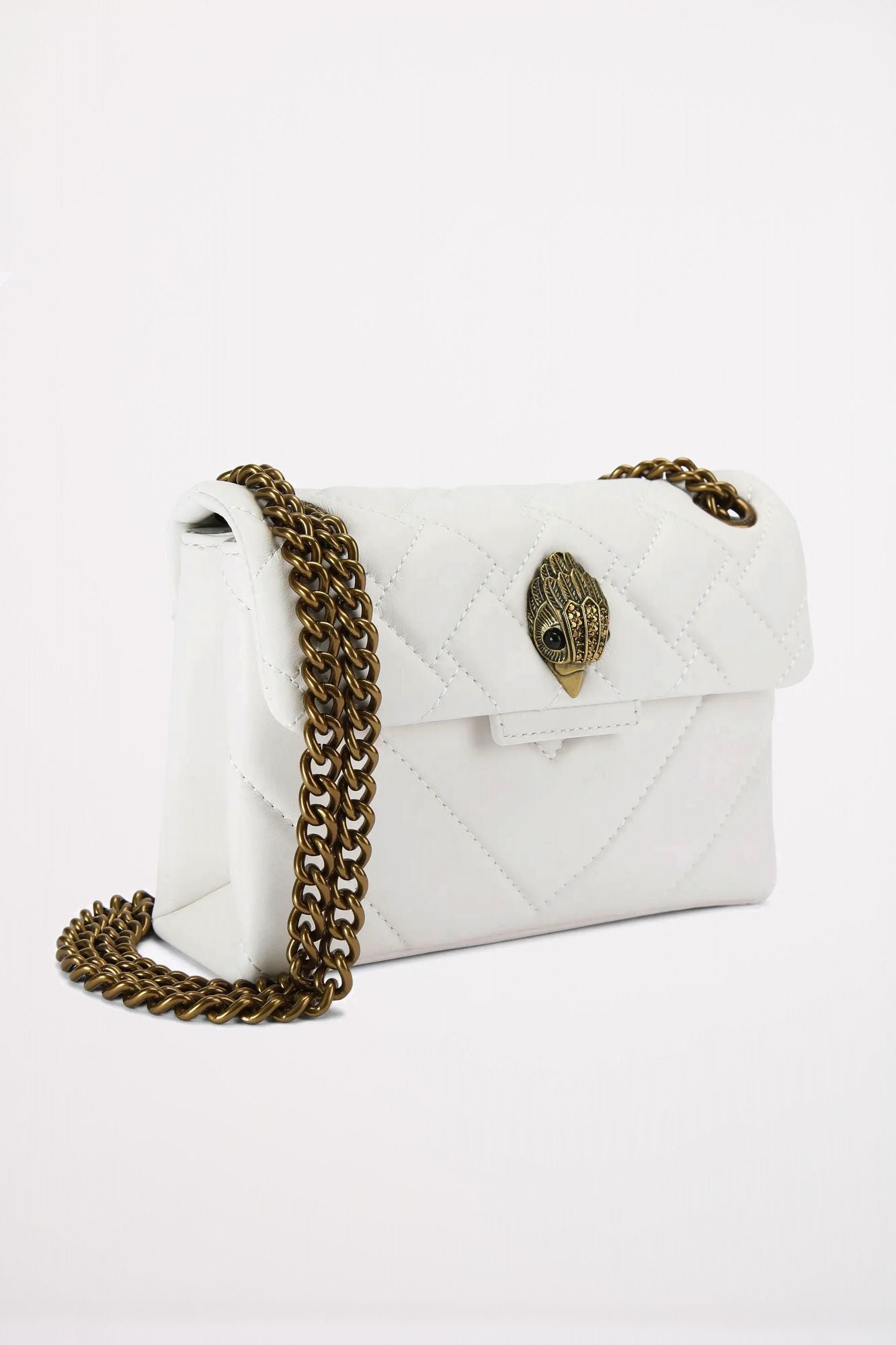 KURT GEIGER LONDON MINI LEATHER KENSINGTON BAG en color BLANCO (2)