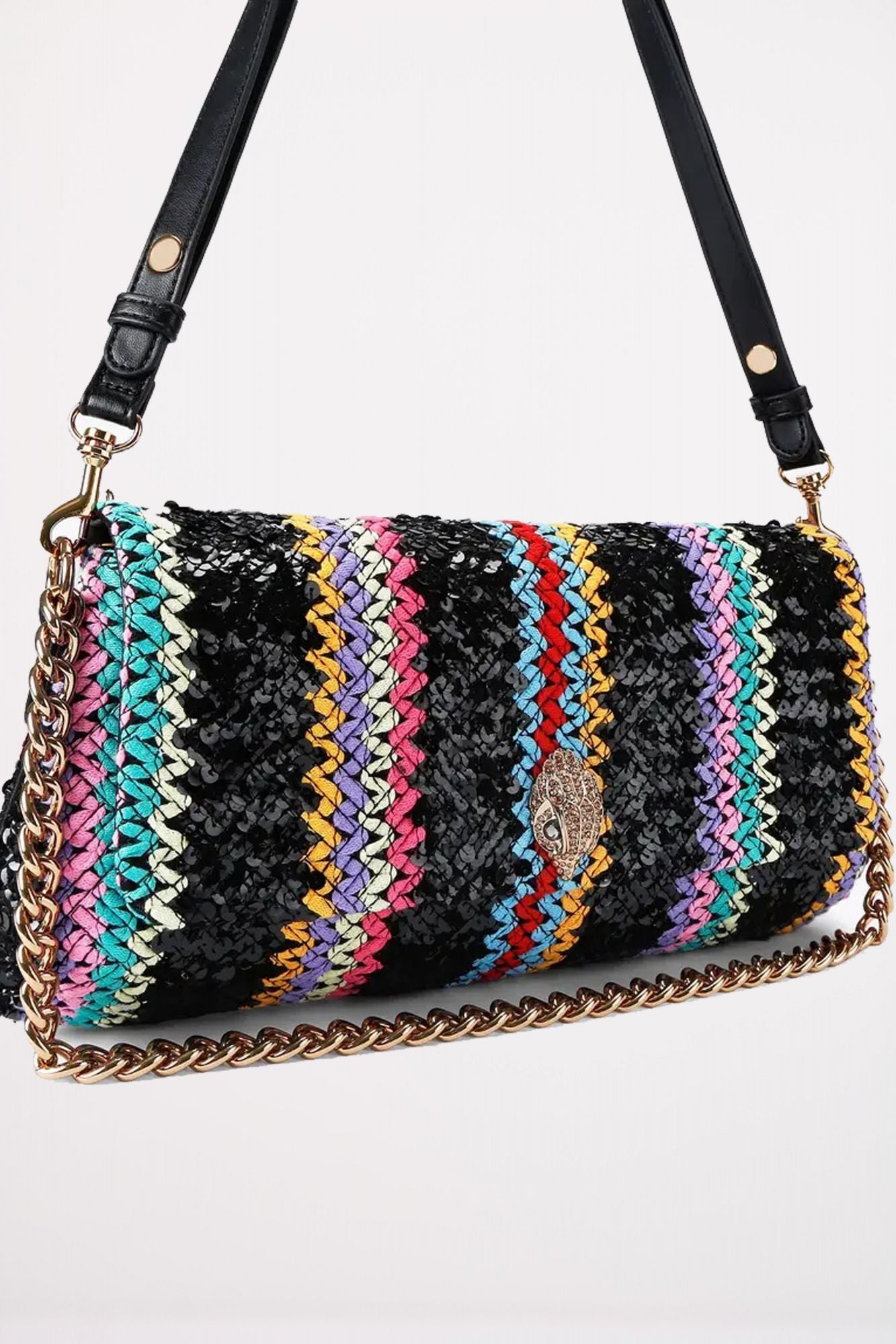 KURT GEIGER LONDON LONG KENSINGTON BAG en color NEGRO (2)