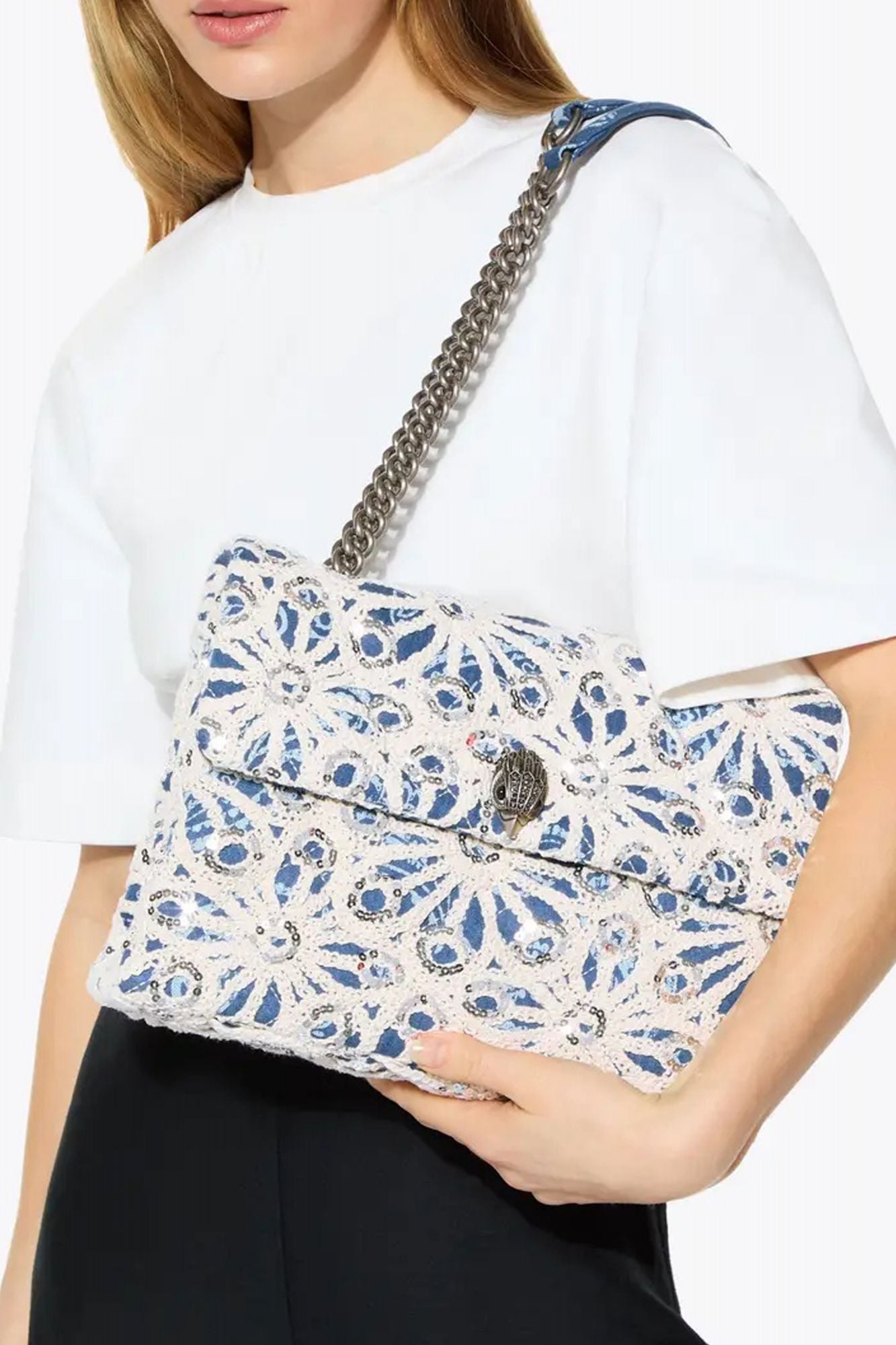 KURT GEIGER LONDON LARGE KENSINGTON SOFT en color BLANCO (2)