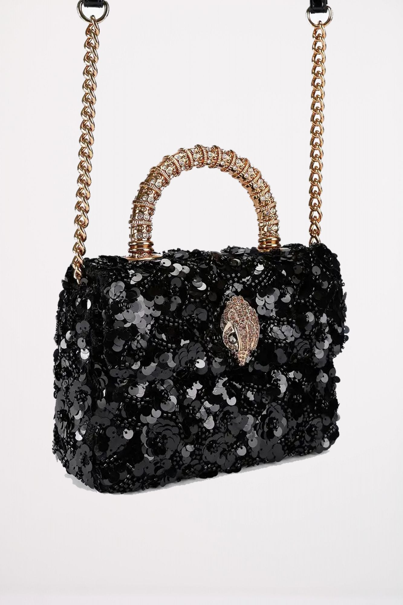 KURT GEIGER LONDON HANDLE MINI KENSINGTON en color NEGRO (2)