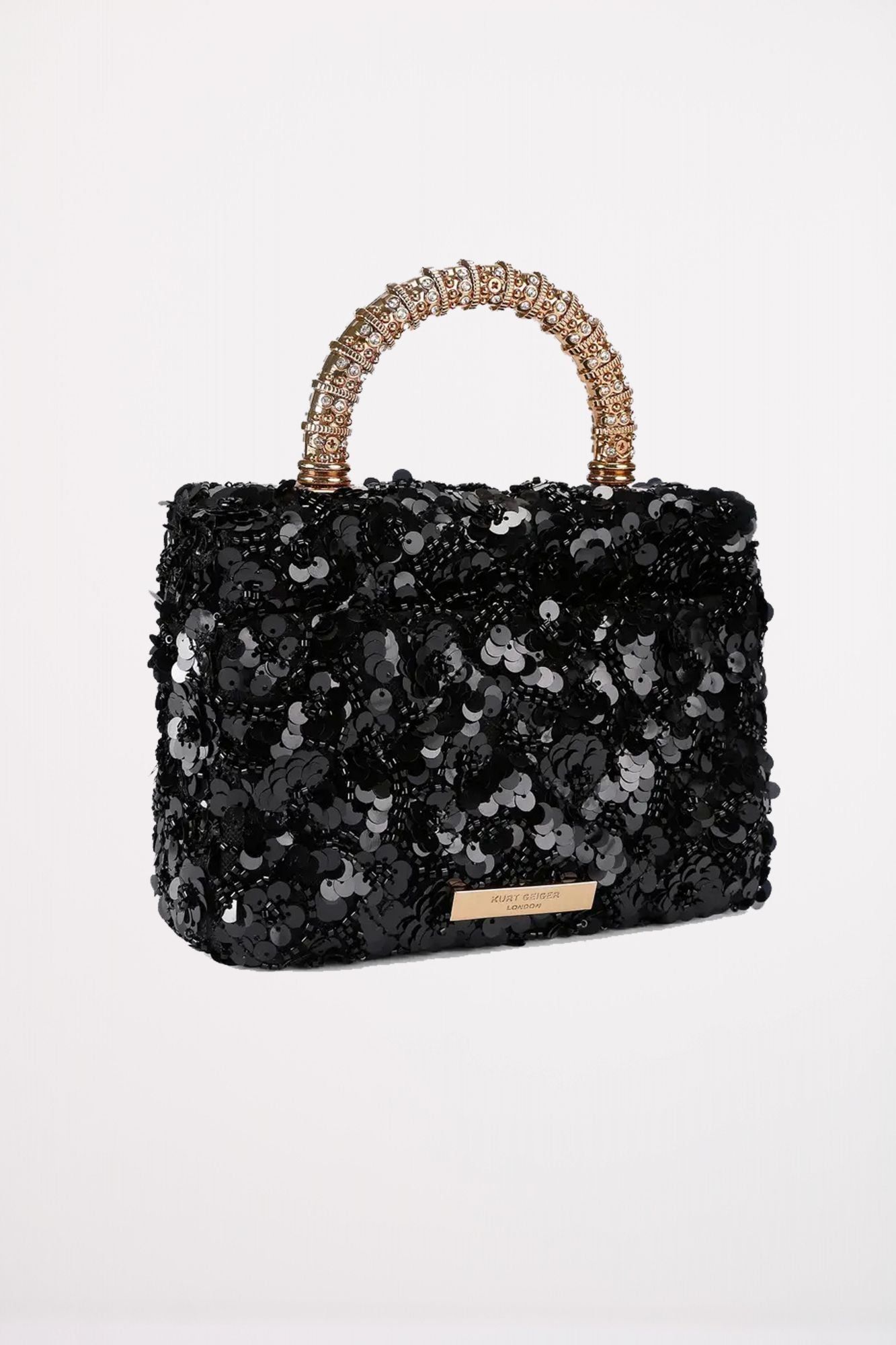 KURT GEIGER LONDON HANDLE MINI KENSINGTON en color NEGRO (3)