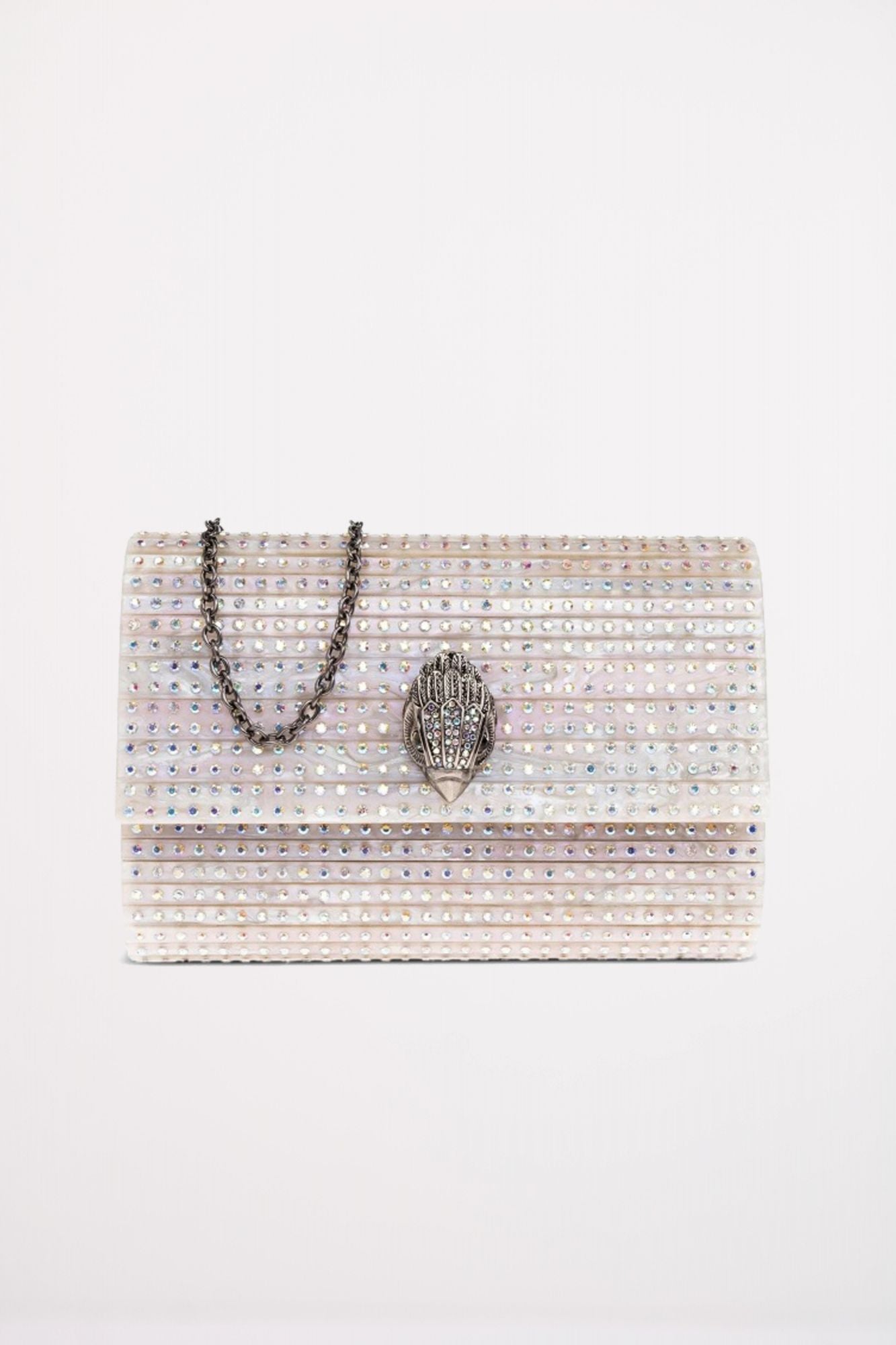 KURT GEIGER LONDON  PARTY EAGLE CLUTCH CR  en color BLANCO (1)