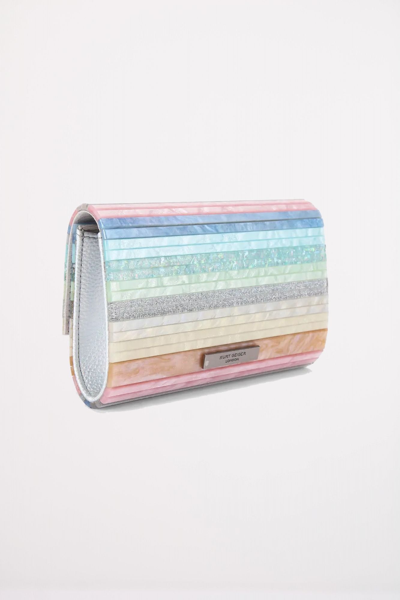 KURT GEIGER LONDON PARTY EAGLE CLUTCH en color AZUL (3)