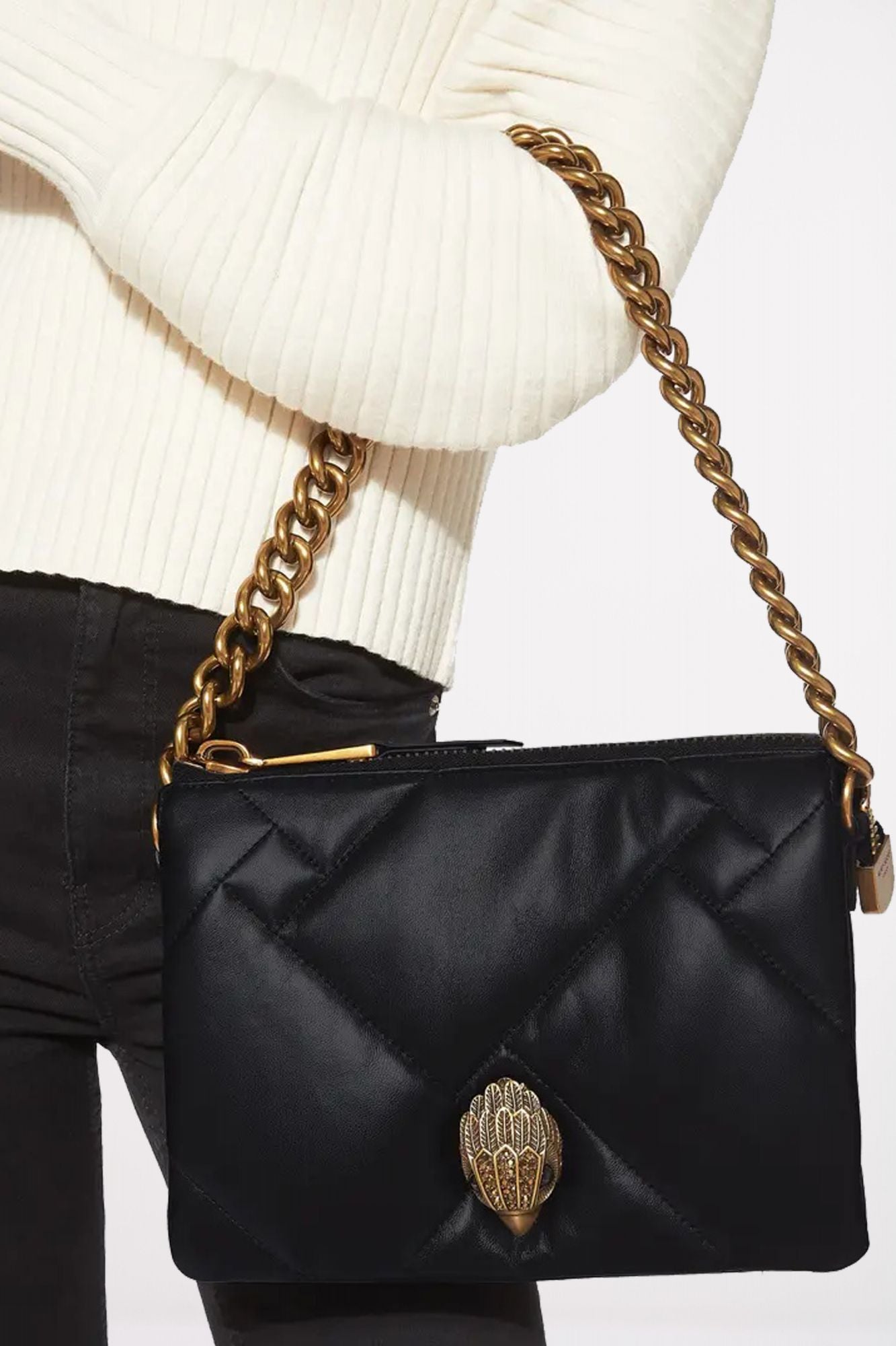 KURT GEIGER LONDON KENSINGTON PUFF 3 POUCH en color NEGRO (4)