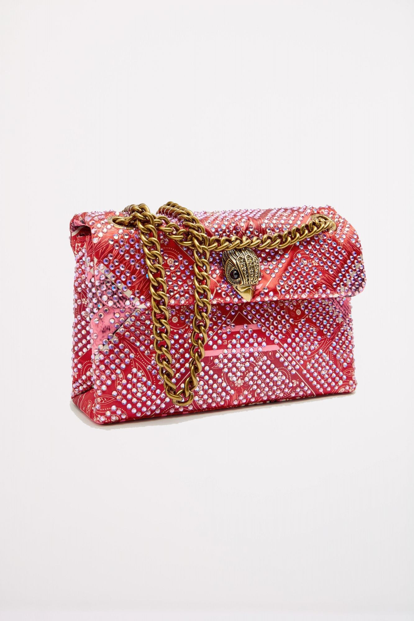KURT GEIGER LONDON  FABRIC MINI KENSINGTON  en color ROJO (2)