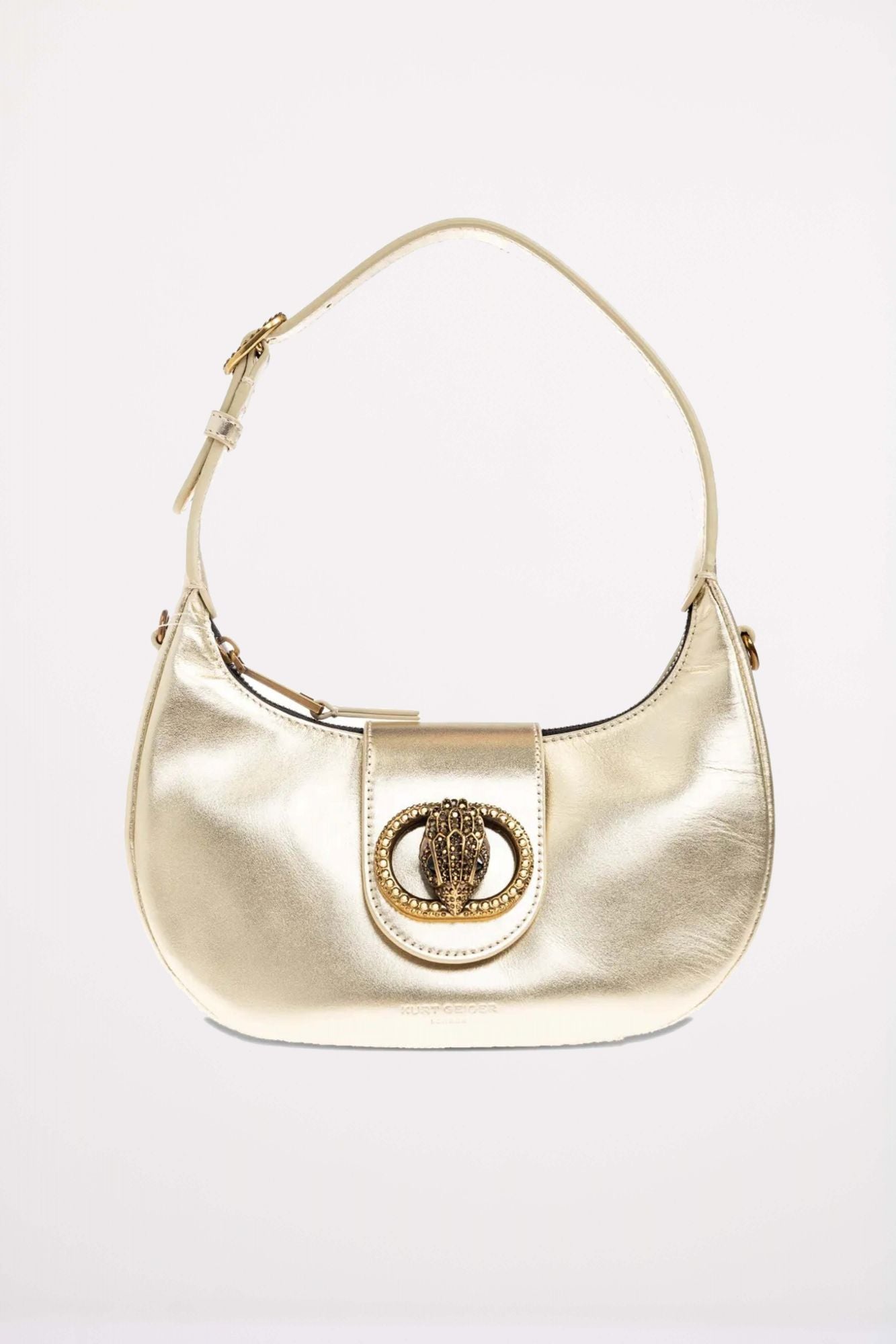 KURT GEIGER LONDON SM CHELSEA HOBO en color ORO (1)