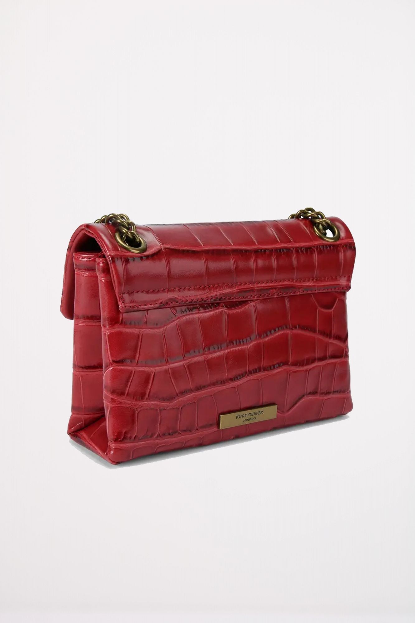 KURT GEIGER LONDON LEATHER MINI KENSINGTON en color ROJO (3)