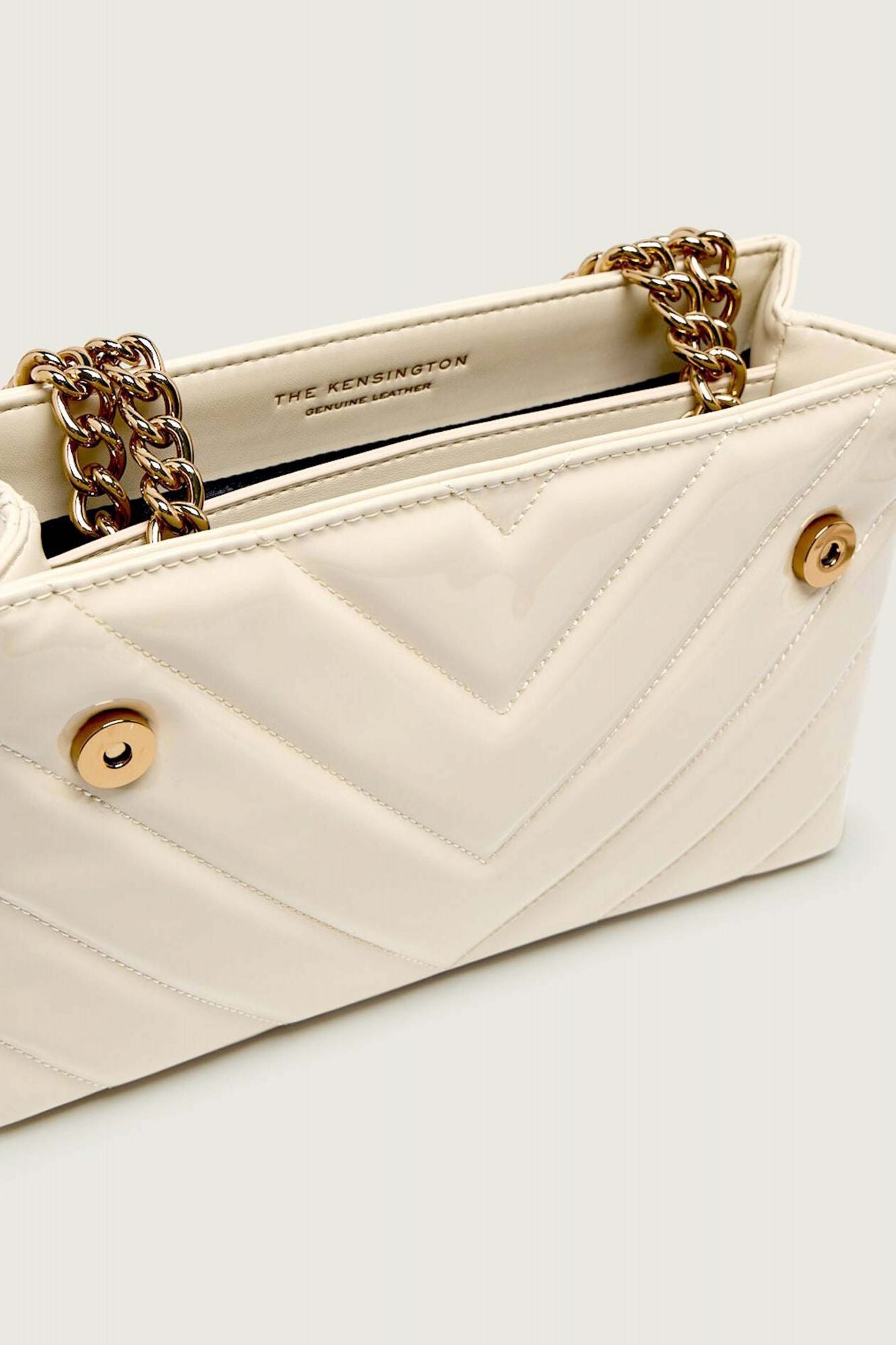 KURT GEIGER LONDON  LEATHER KENSINGTON BAG  en color NUDE (4)