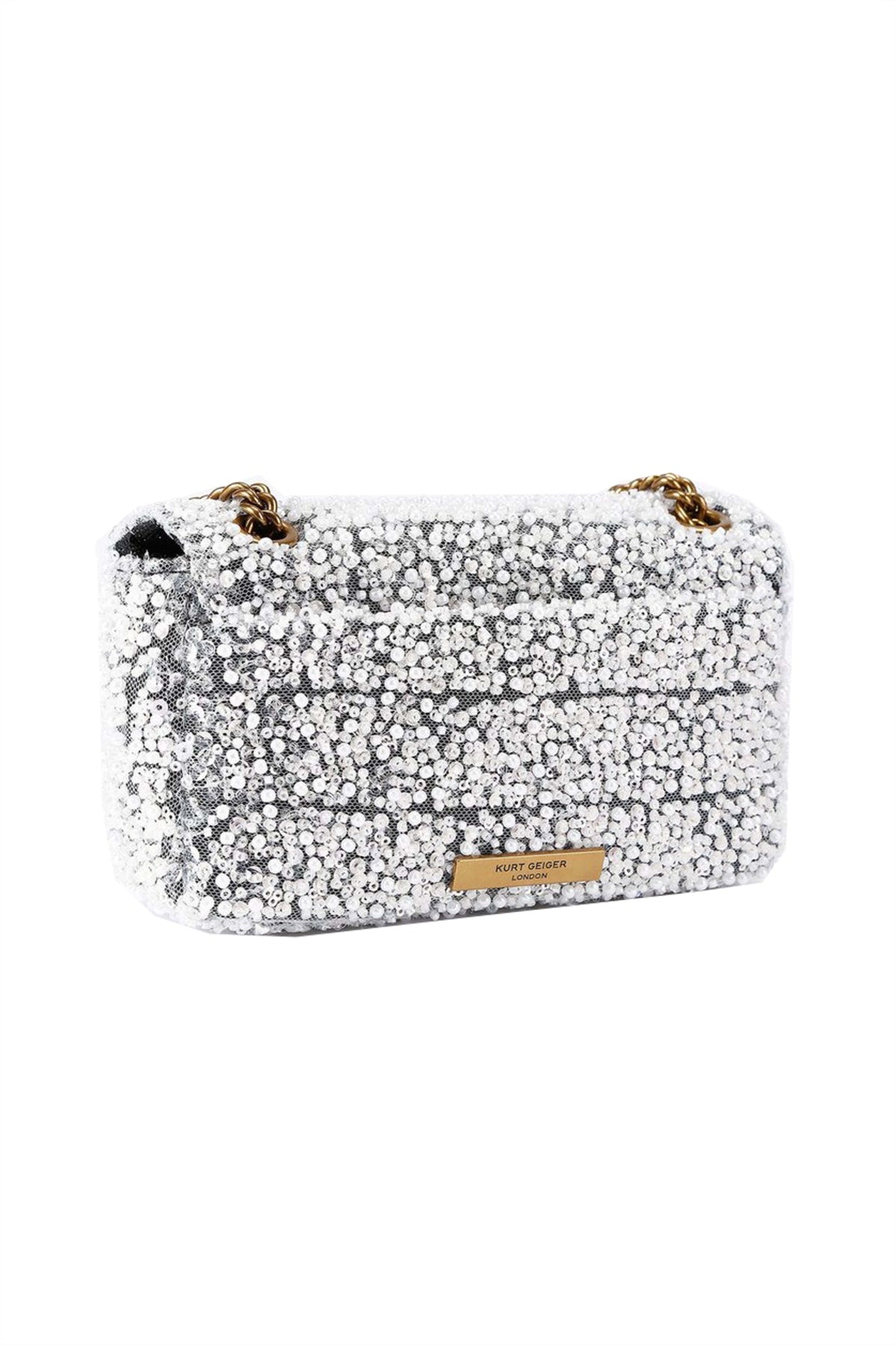 KURT GEIGER LONDON  MINI PIMLICO BAG  en color PLATA (2)