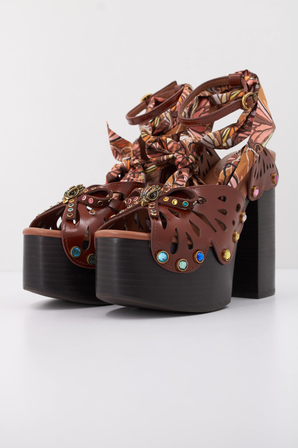 KURT GEIGER LONDON BUTTERFLY PLATFORM SDL en color MARRON (2)