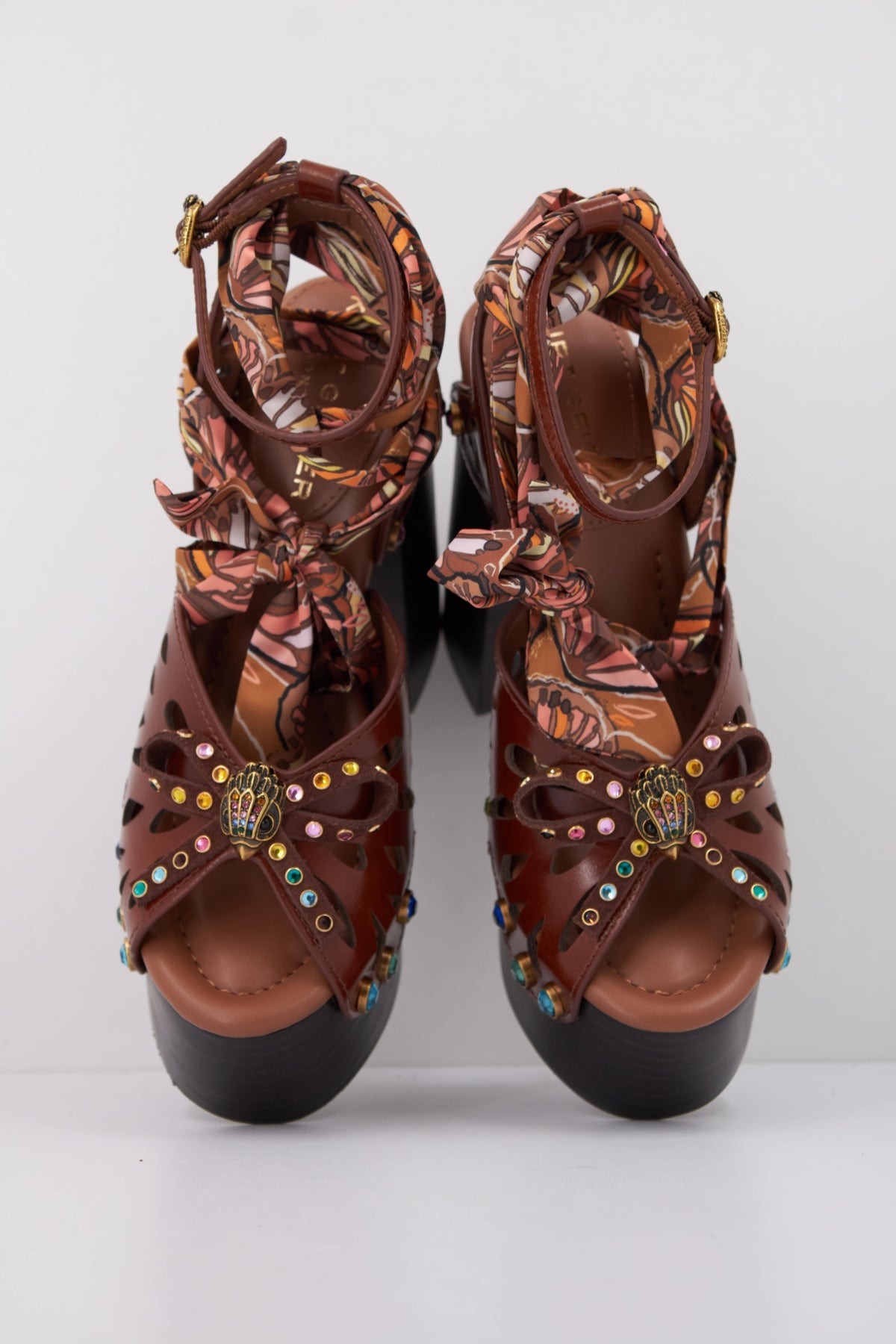 KURT GEIGER LONDON BUTTERFLY PLATFORM SDL en color MARRON (3)