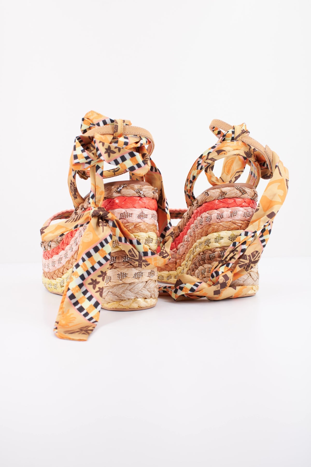 KURT GEIGER LONDON CHELSEA SCARF WEDGE en color MULTICOLOR (4)