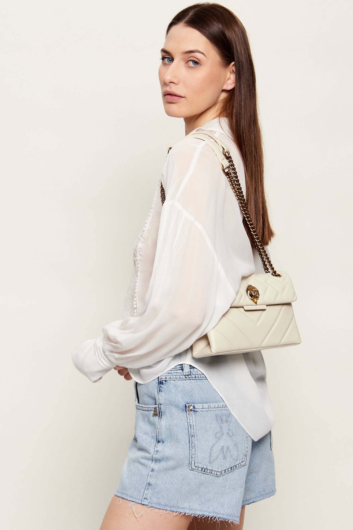 KURT GEIGER LONDON  LEATHER MD KENSINGTON  en color BLANCO (1)