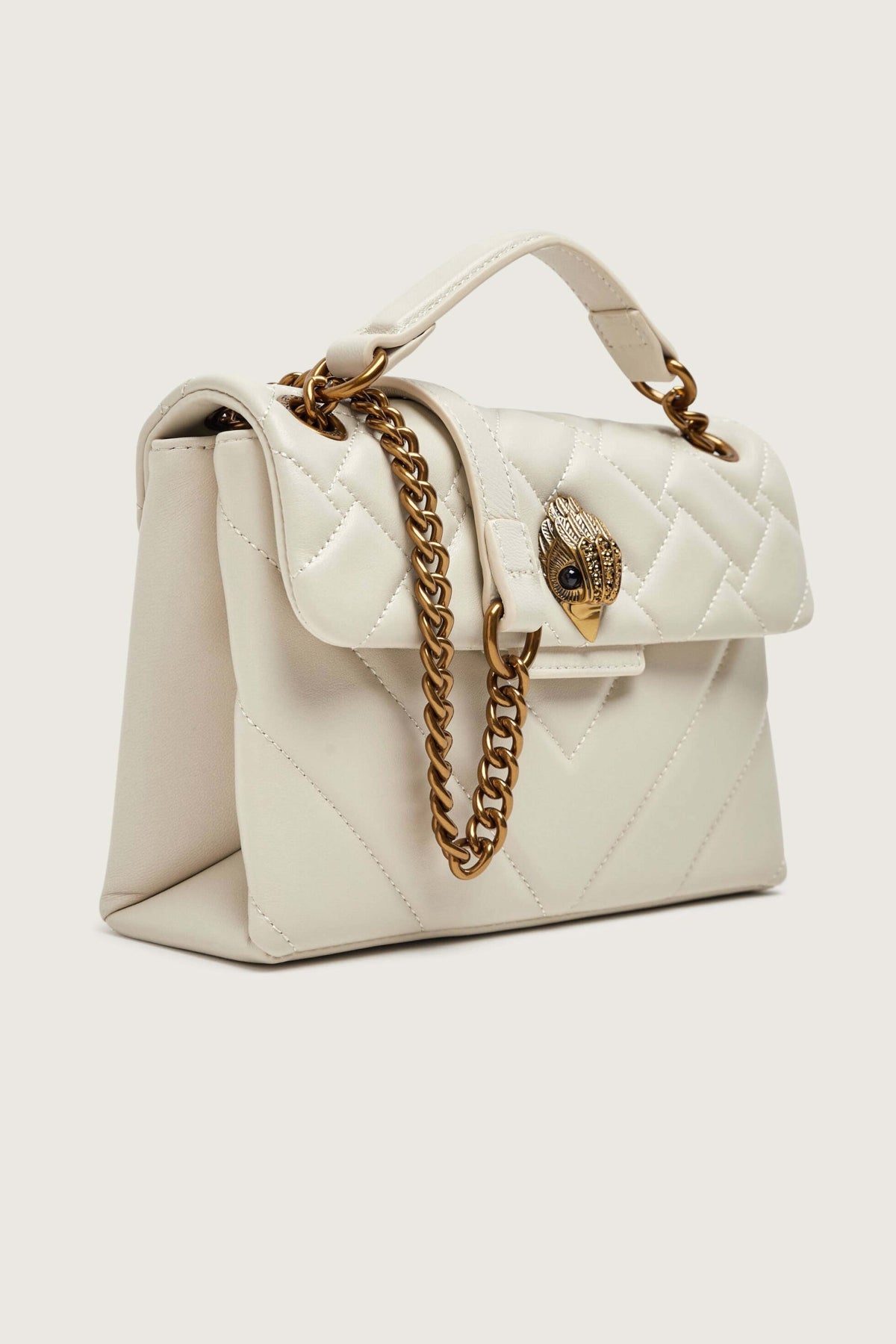 KURT GEIGER LONDON  LEATHER MD KENSINGTON  en color BLANCO (4)