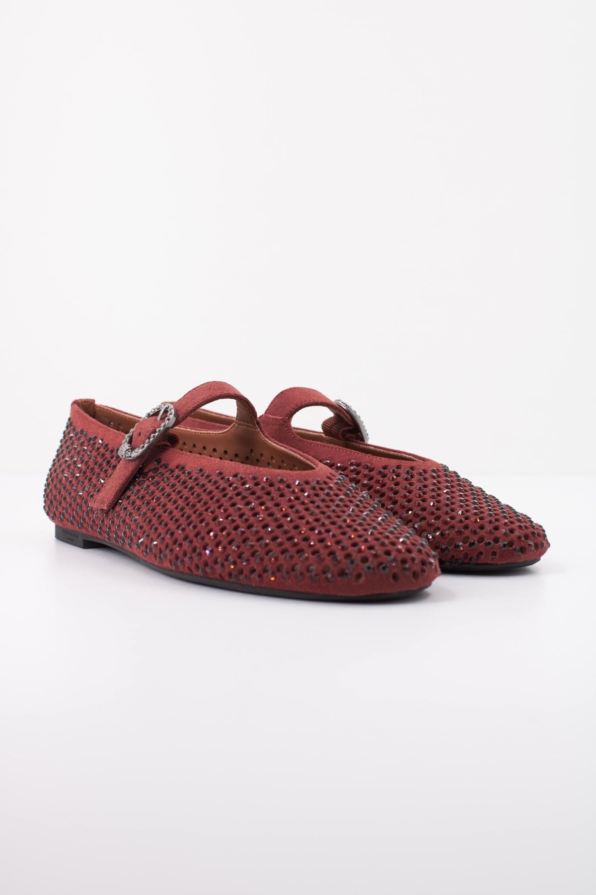 KURT GEIGER LONDON MAYFAIR BALLET FLAT en color BURDEOS (2)