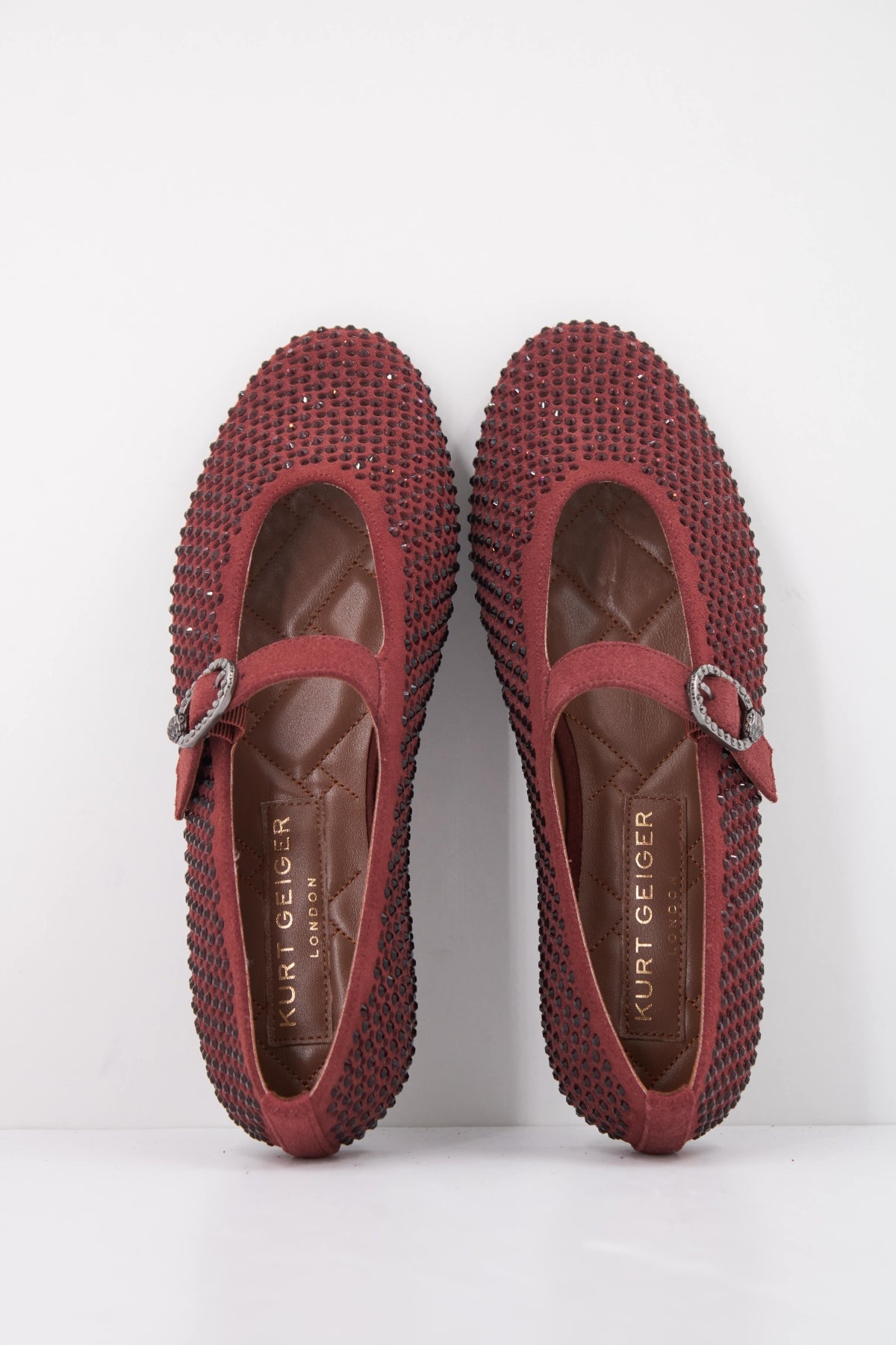 KURT GEIGER LONDON MAYFAIR BALLET FLAT en color BURDEOS (3)
