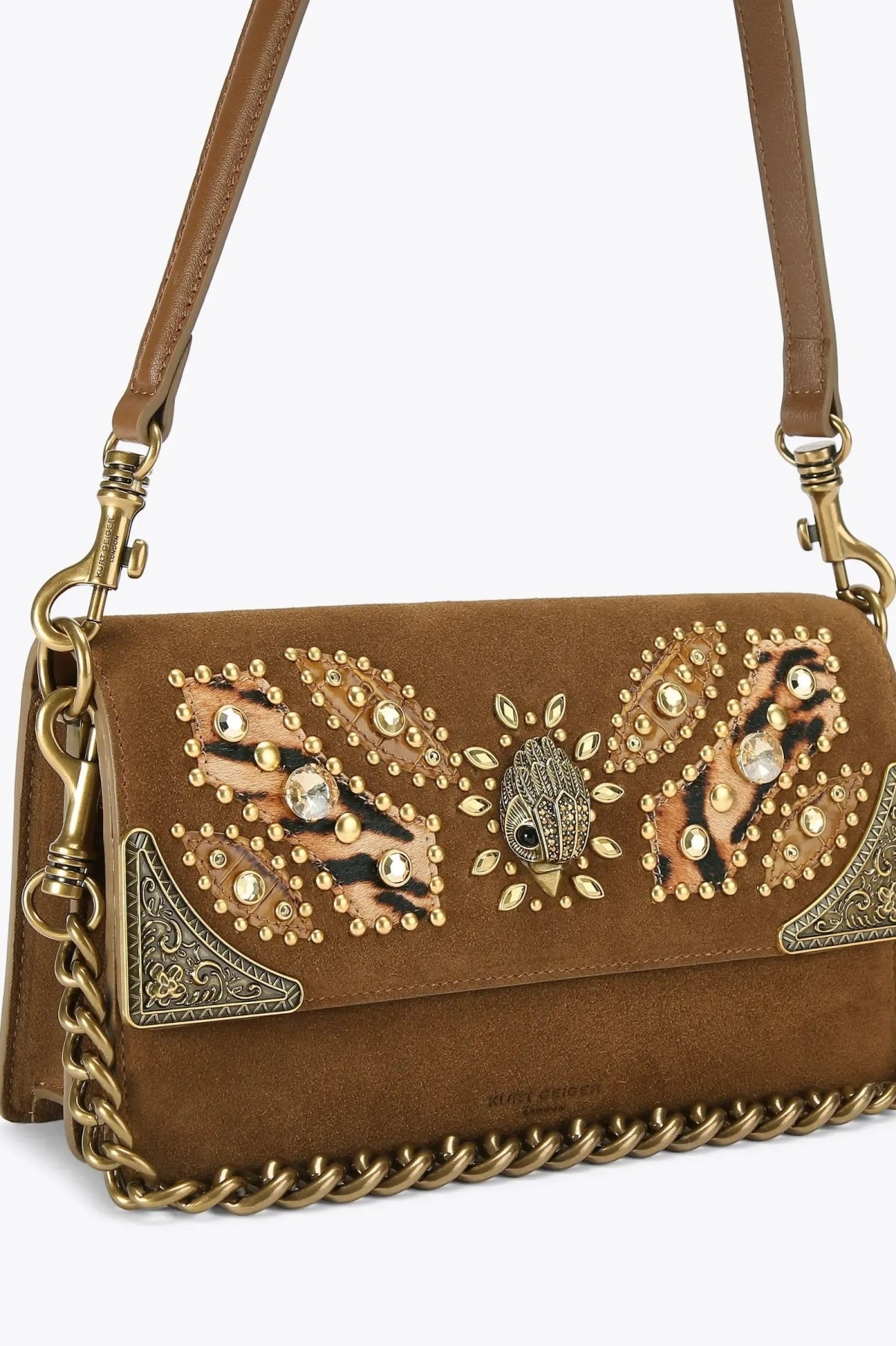 KURT GEIGER LONDON  SLOANE SOFT SHOULDER  en color MARRON (2)