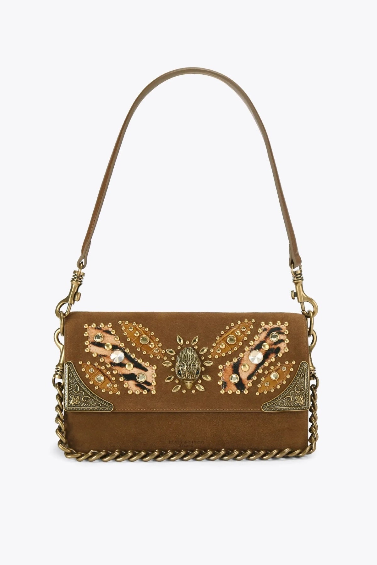 KURT GEIGER LONDON  SLOANE SOFT SHOULDER  en color MARRON (4)