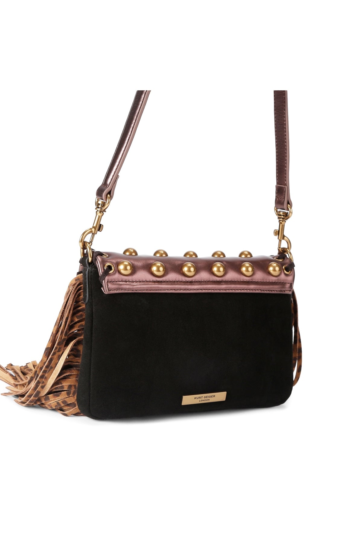 KURT GEIGER LONDON SM OXFORD FRINGE SHOOUL en color MARRON (2)