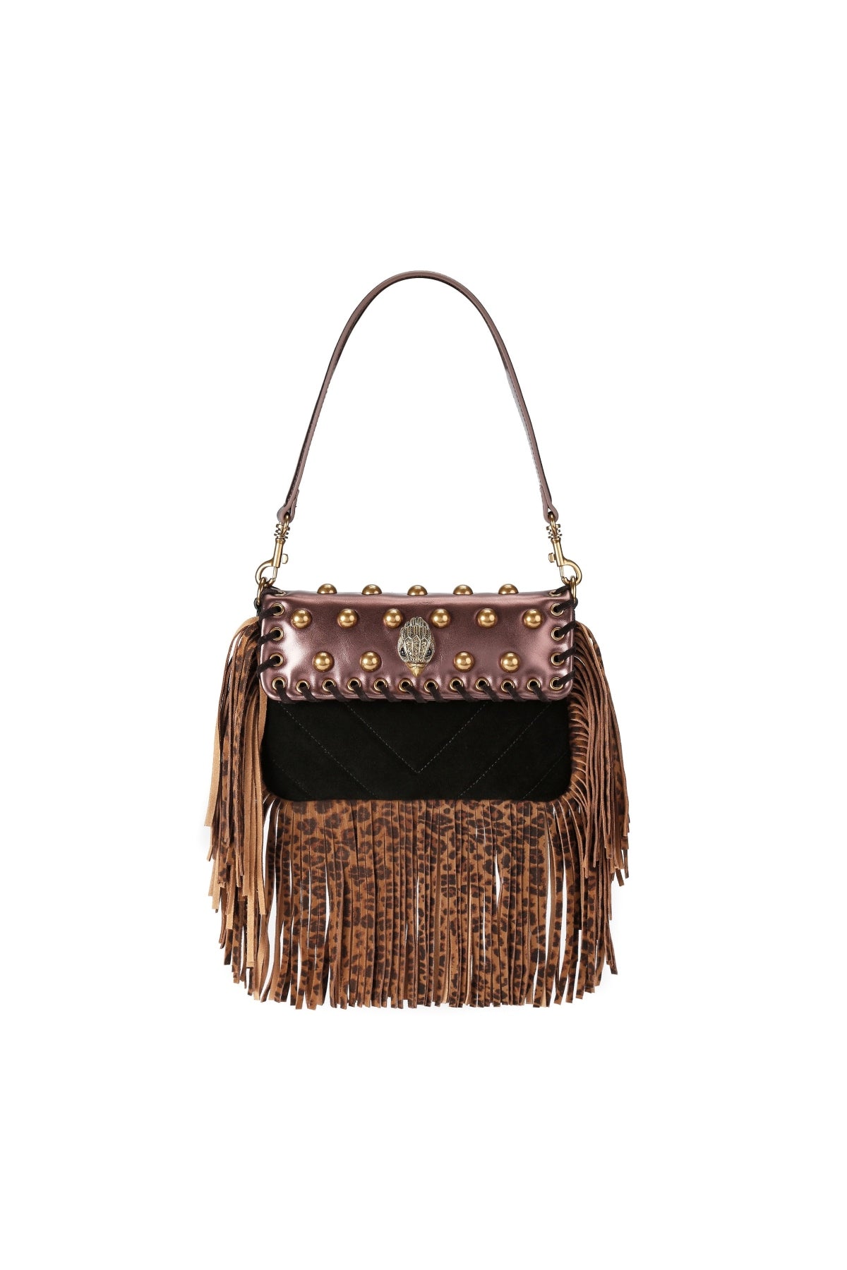 KURT GEIGER LONDON SM OXFORD FRINGE SHOOUL en color MARRON (4)