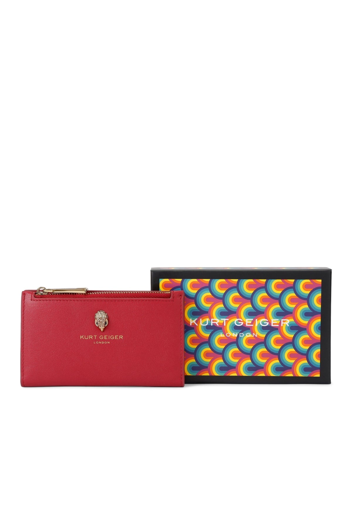 KURT GEIGER LONDON SLOANE BIFOLD WALLET en color ROJO (1)